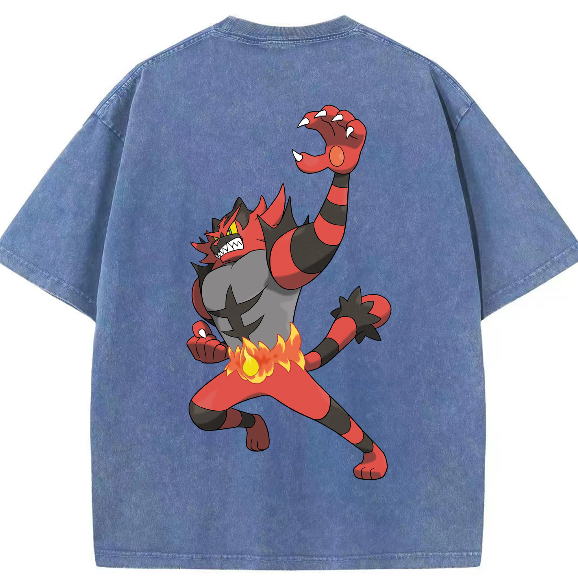 （画像用） ポケットモンスター Pokémon 綿100% ヴィンテージ風 半袖Tシャツ（背面プリント）