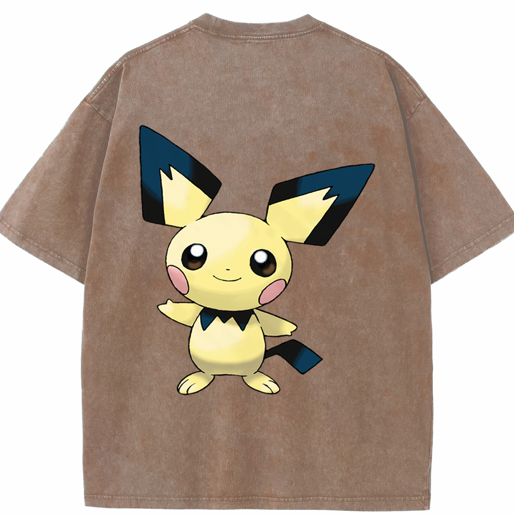 （画像用） ポケットモンスター Pokémon 綿100% ヴィンテージ風 半袖Tシャツ（背面プリント）