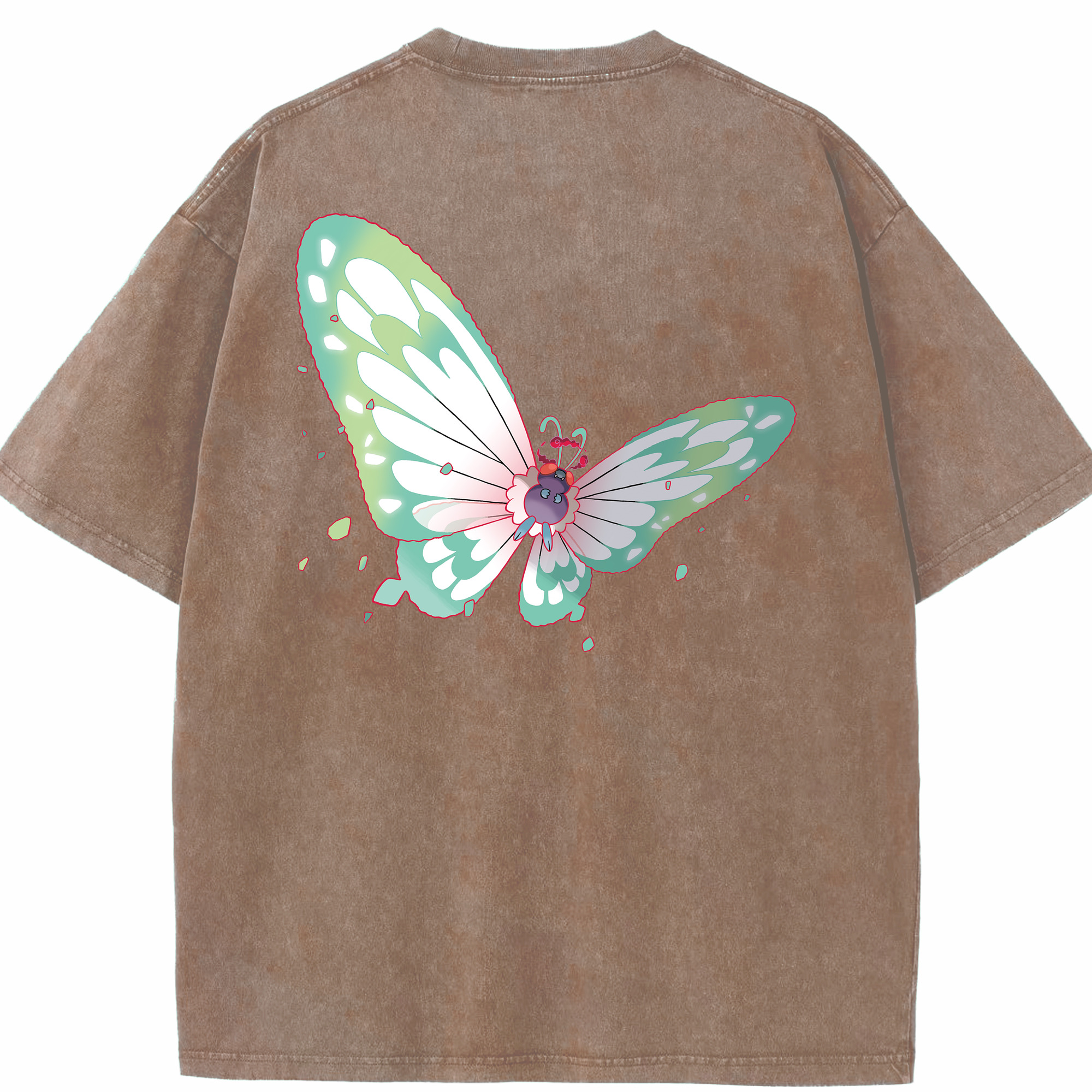 （画像用） ポケットモンスター Pokémon 綿100% ヴィンテージ風 半袖Tシャツ（背面プリント）