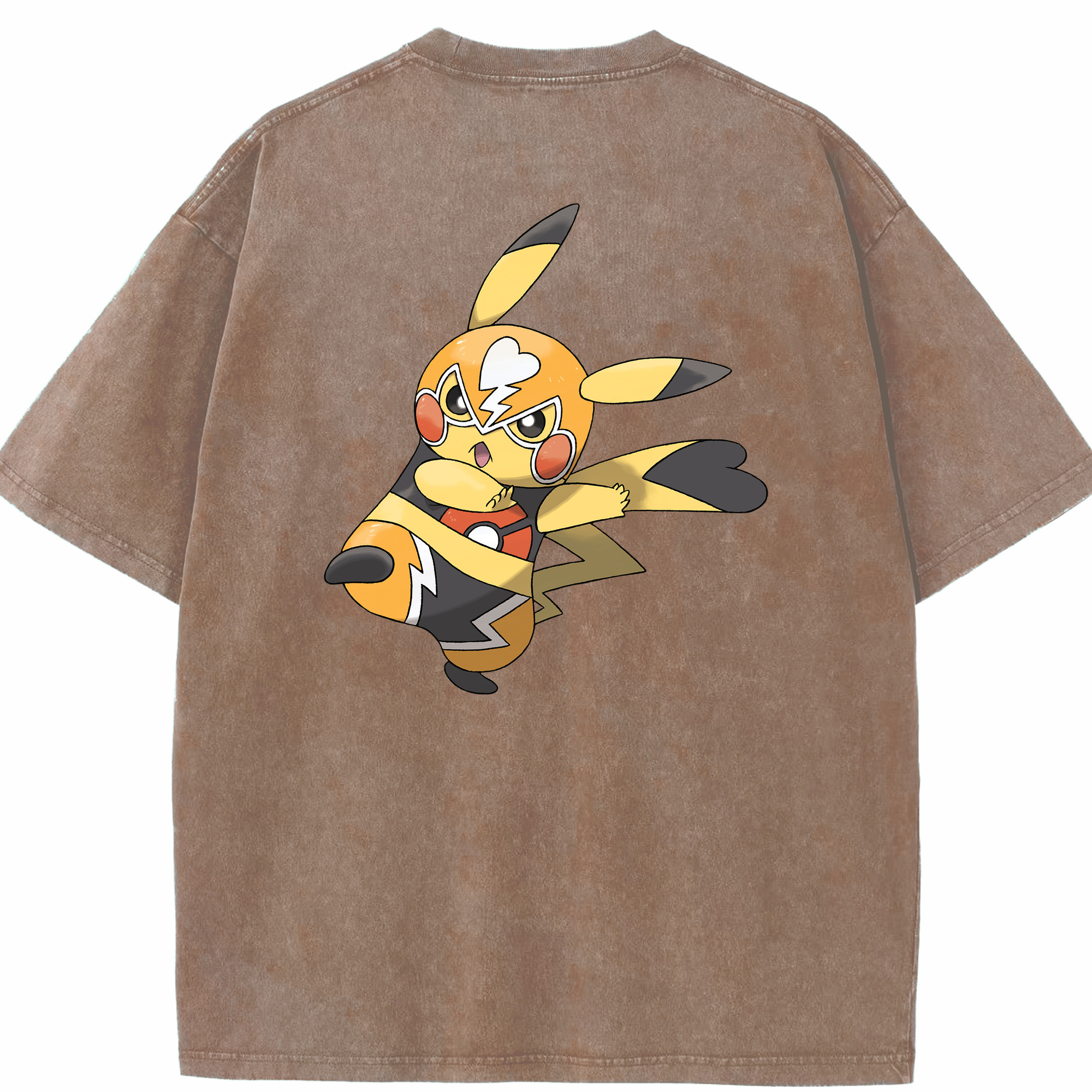 （画像用） ポケットモンスター Pokémon 綿100% ヴィンテージ風 半袖Tシャツ（背面プリント）