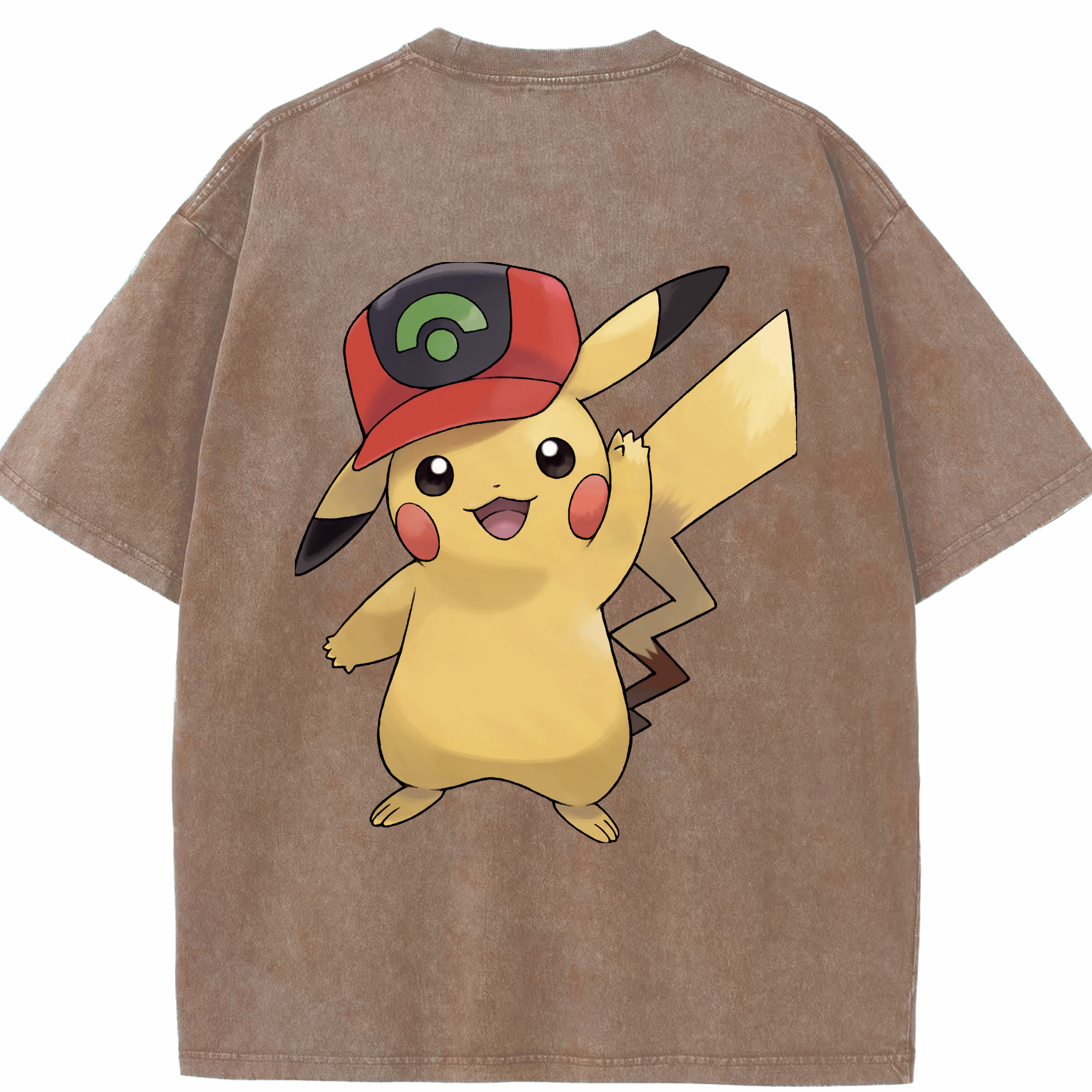 （画像用） ポケットモンスター Pokémon 綿100% ヴィンテージ風 半袖Tシャツ（背面プリント）