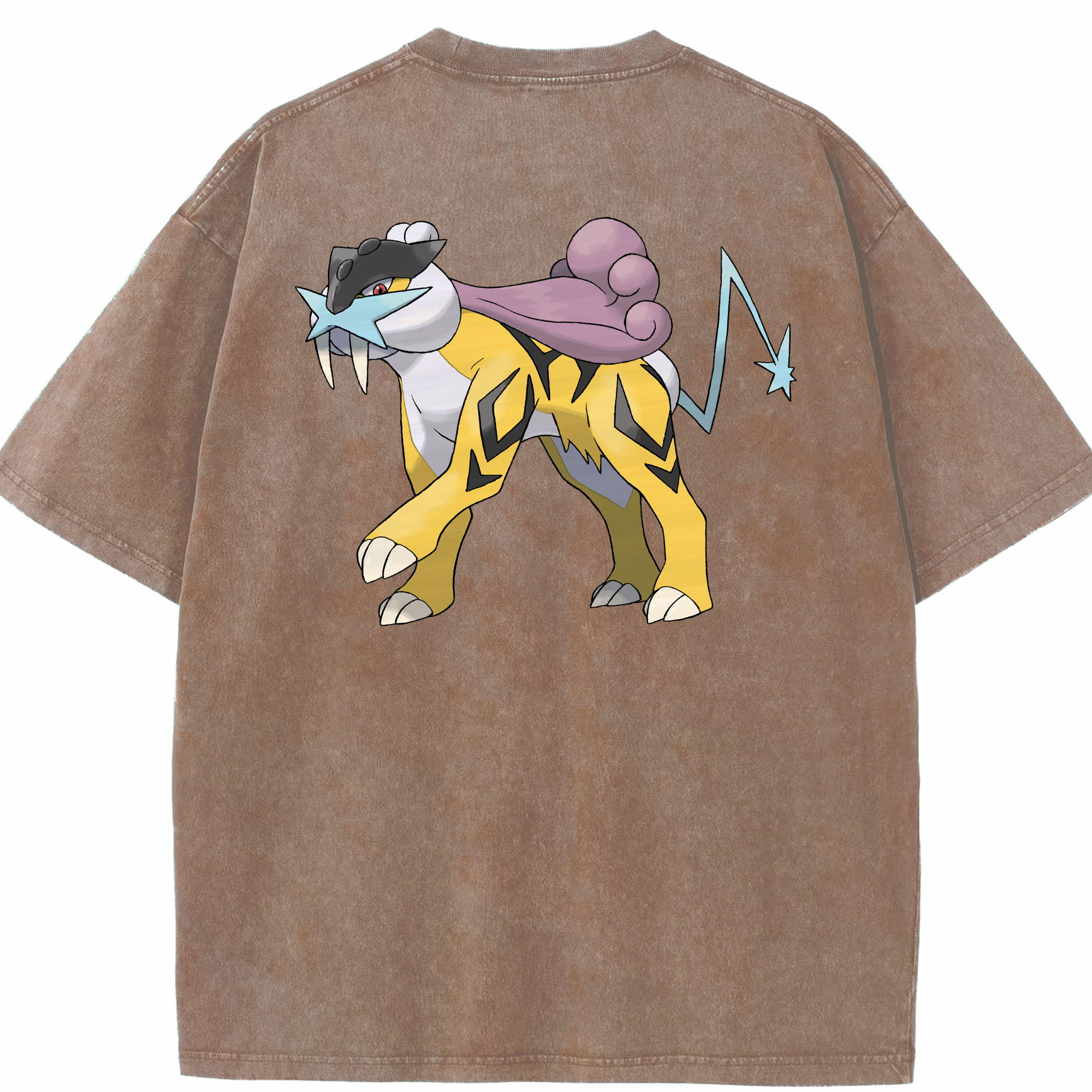 （画像用） ポケットモンスター Pokémon 綿100% ヴィンテージ風 半袖Tシャツ（背面プリント）