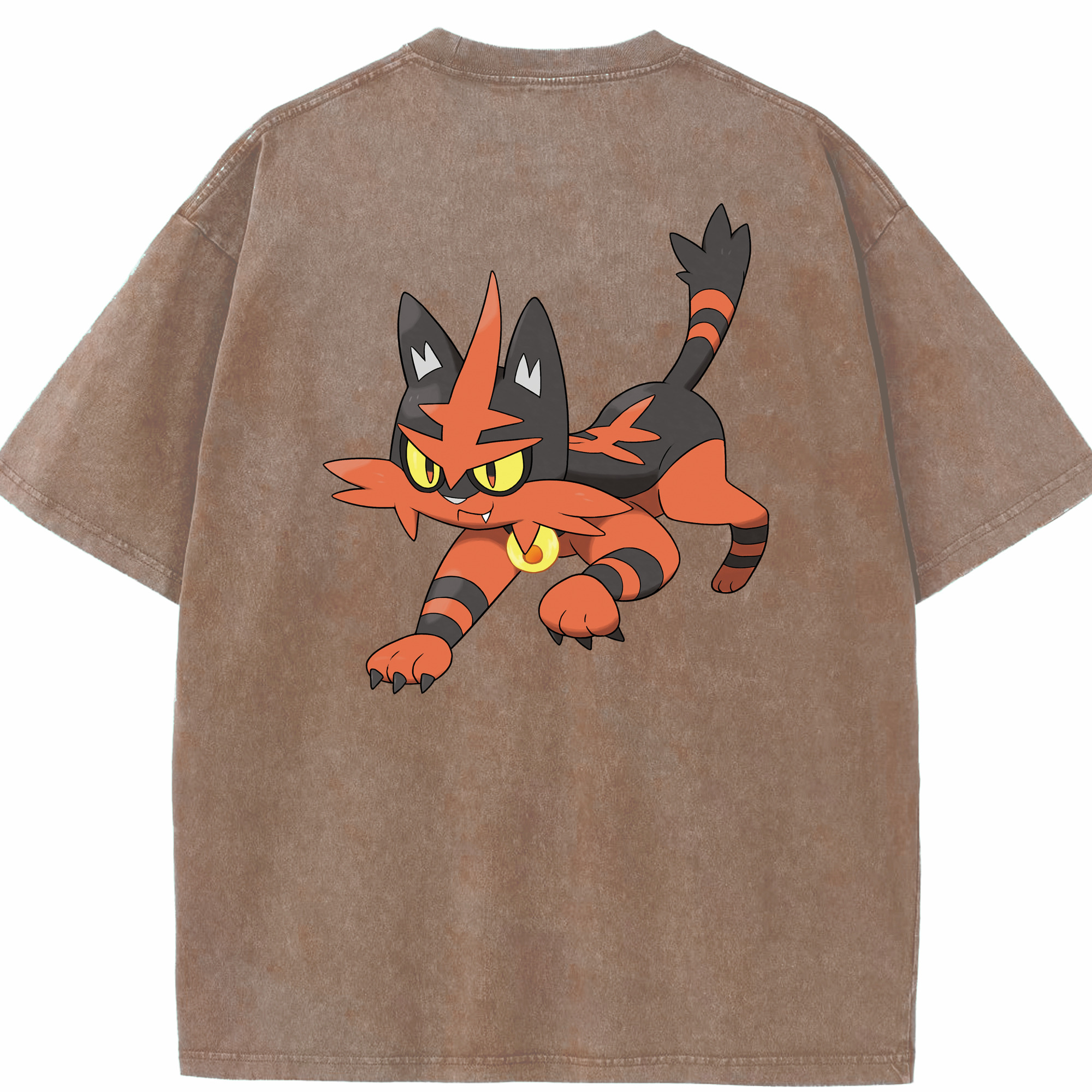 （画像用） ポケットモンスター Pokémon 綿100% ヴィンテージ風 半袖Tシャツ（背面プリント）