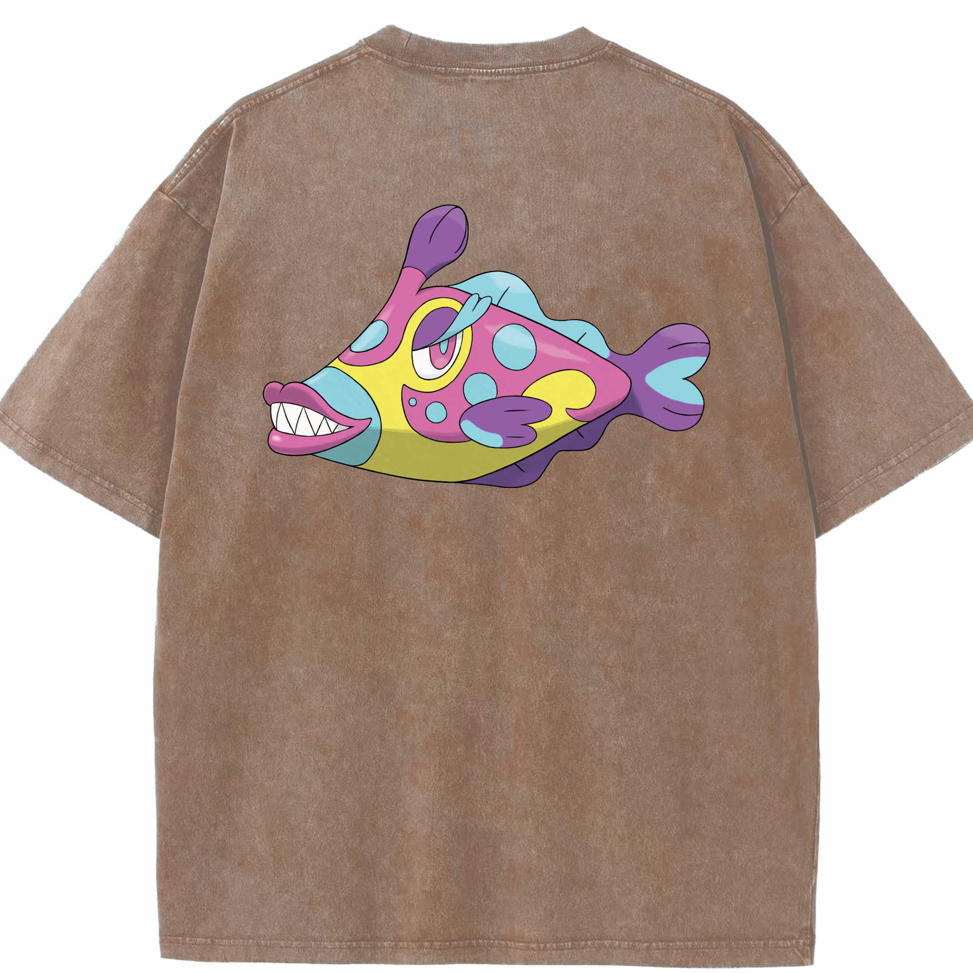 （画像用） ポケットモンスター Pokémon 綿100% ヴィンテージ風 半袖Tシャツ（背面プリント）