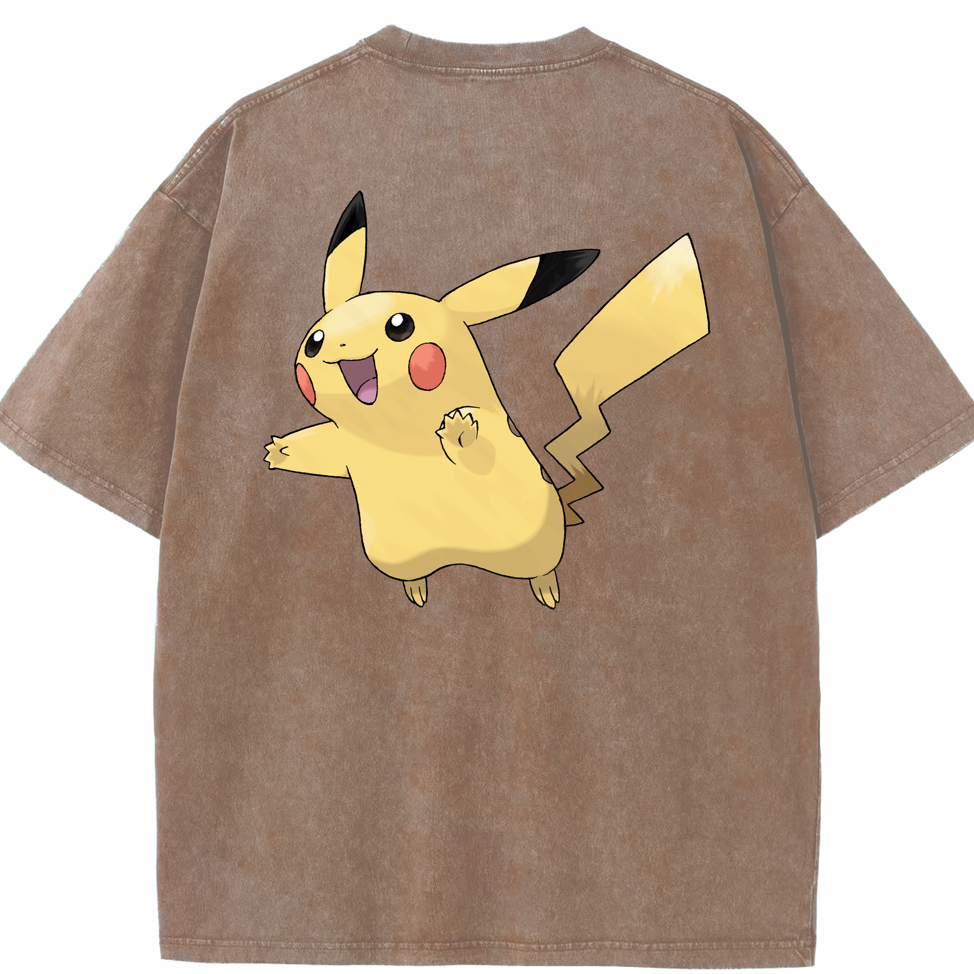 （画像用） ポケットモンスター Pokémon 綿100% ヴィンテージ風 半袖Tシャツ（背面プリント）