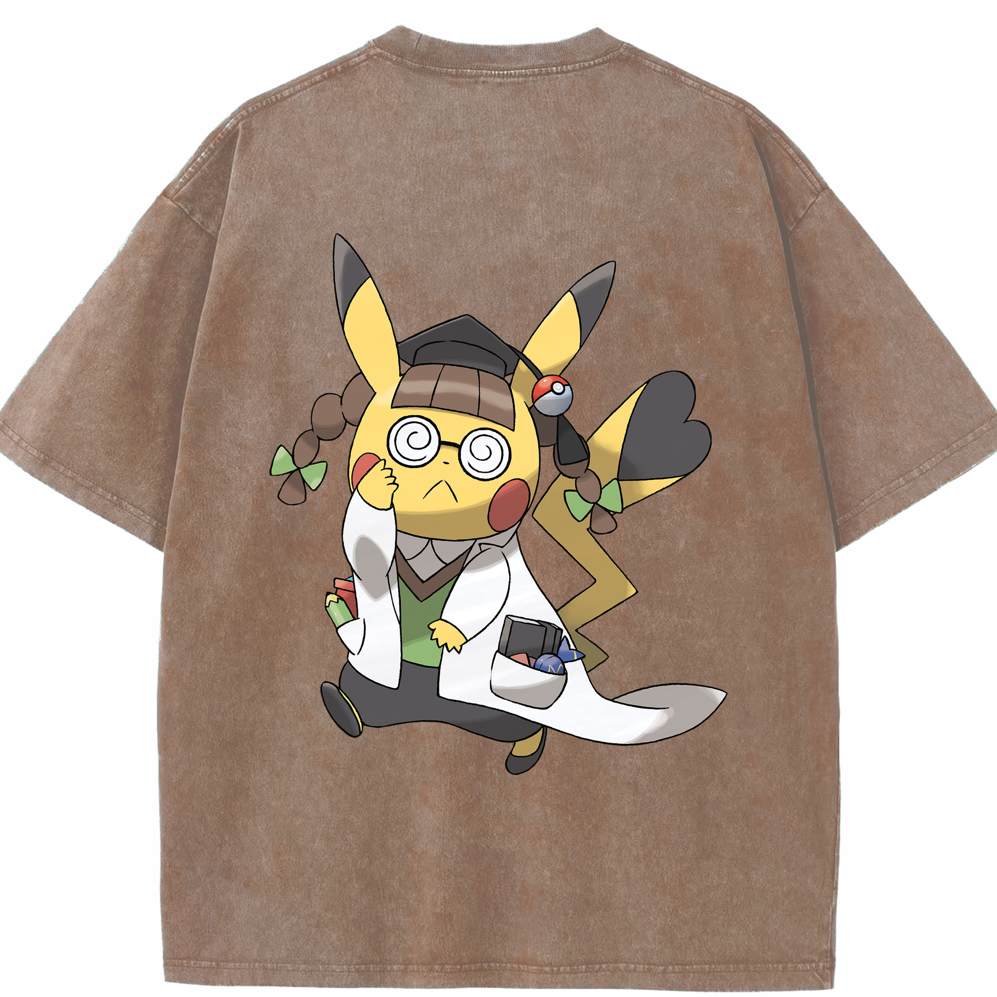 （画像用） ポケットモンスター Pokémon 綿100% ヴィンテージ風 半袖Tシャツ（背面プリント）
