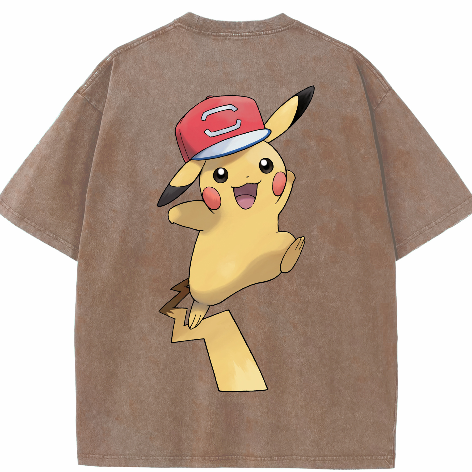（画像用） ポケットモンスター Pokémon 綿100% ヴィンテージ風 半袖Tシャツ（背面プリント）