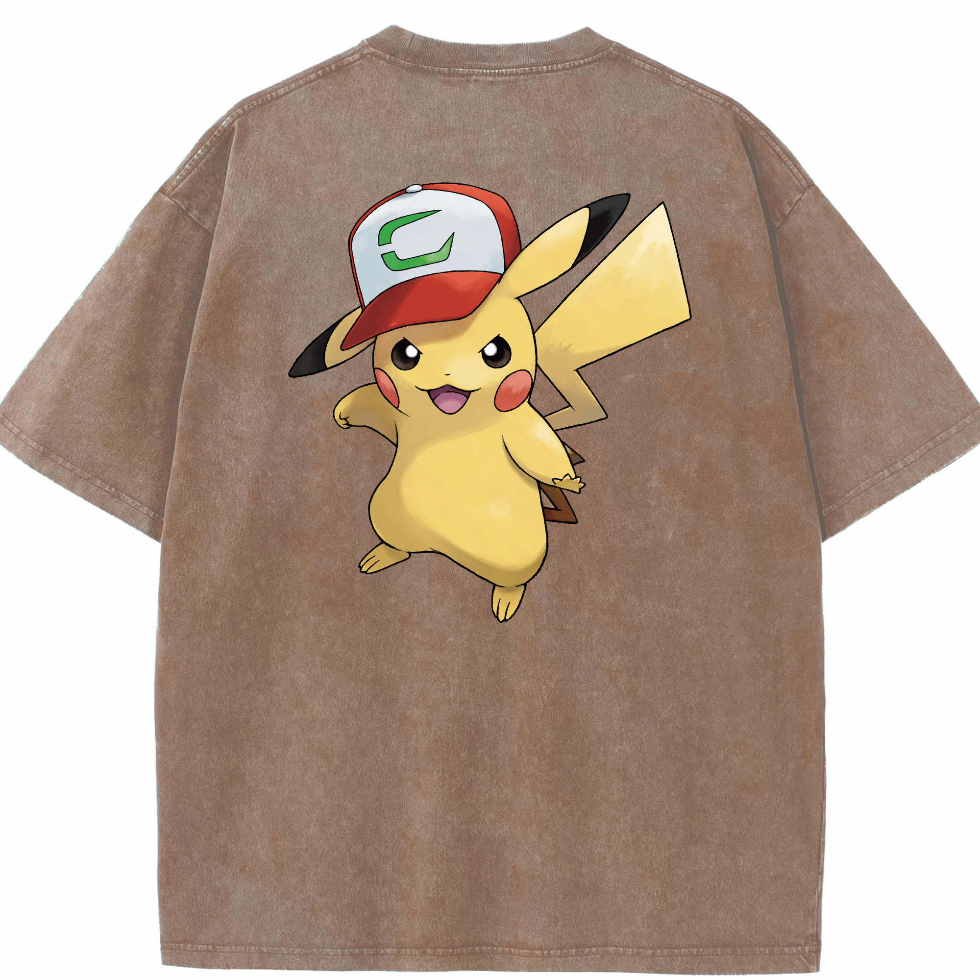 （画像用） ポケットモンスター Pokémon 綿100% ヴィンテージ風 半袖Tシャツ（背面プリント）