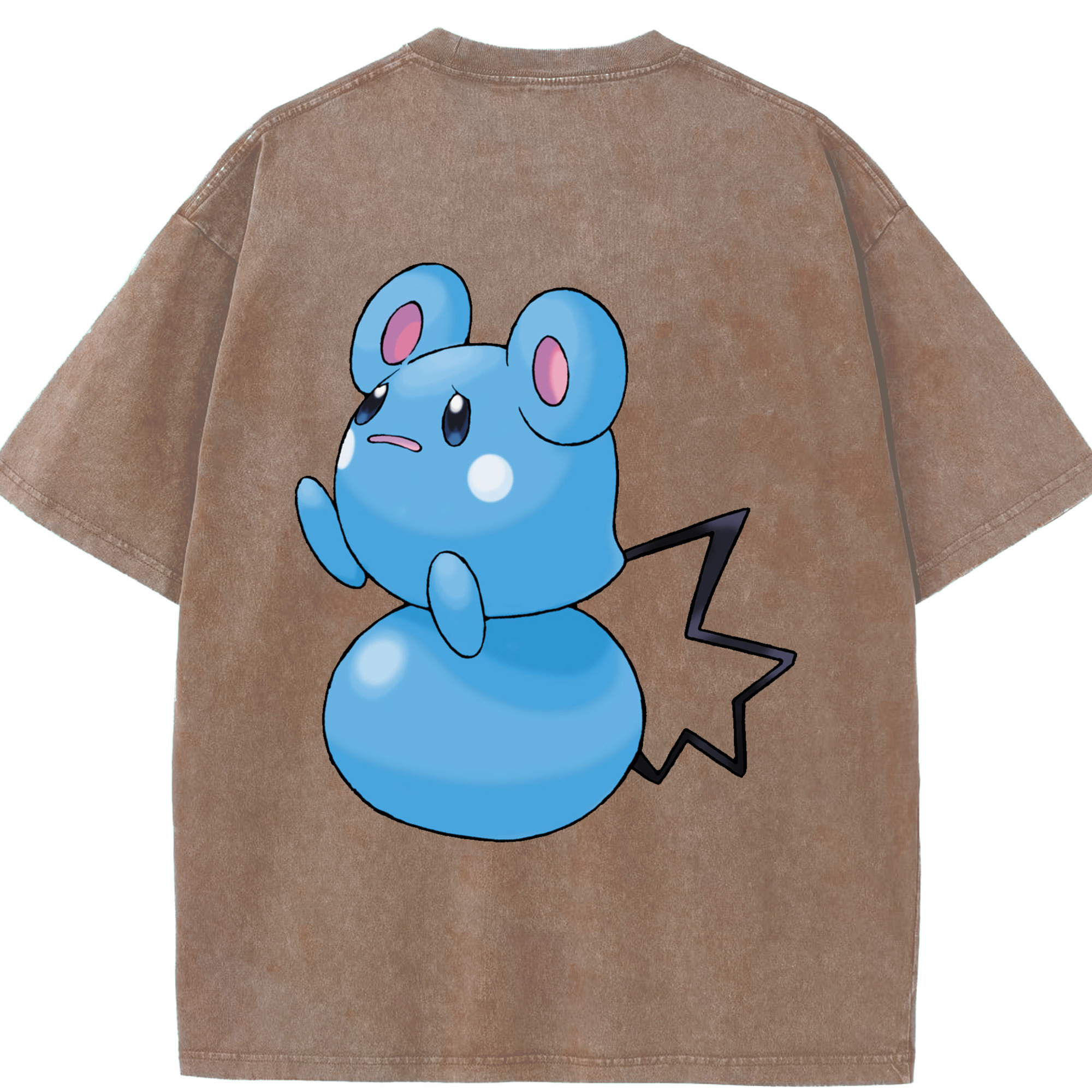 （画像用） ポケットモンスター Pokémon 綿100% ヴィンテージ風 半袖Tシャツ（背面プリント）