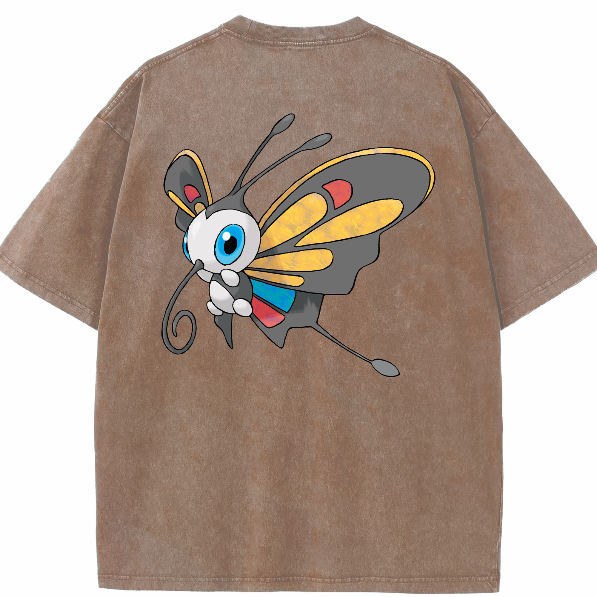 （画像用） ポケットモンスター Pokémon 綿100% ヴィンテージ風 半袖Tシャツ（背面プリント）