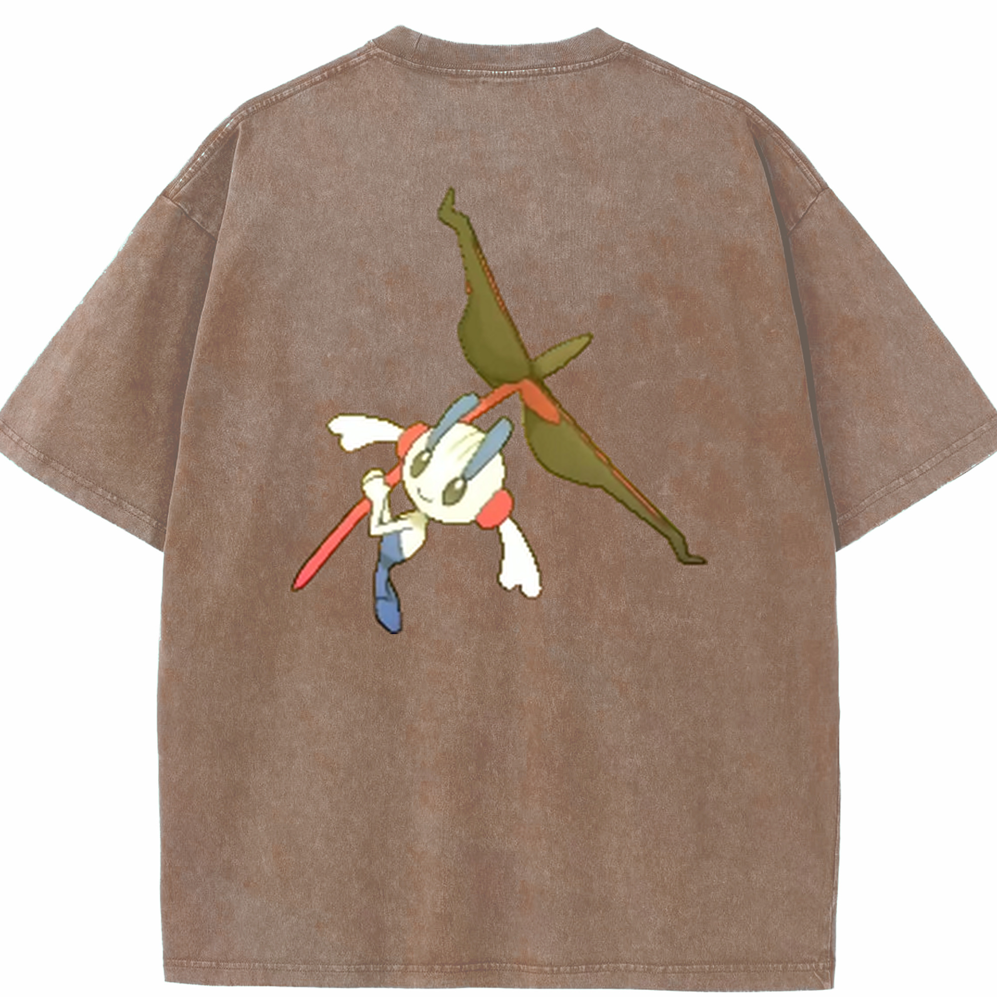 （画像用） ポケットモンスター Pokémon 綿100% ヴィンテージ風 半袖Tシャツ（背面プリント）