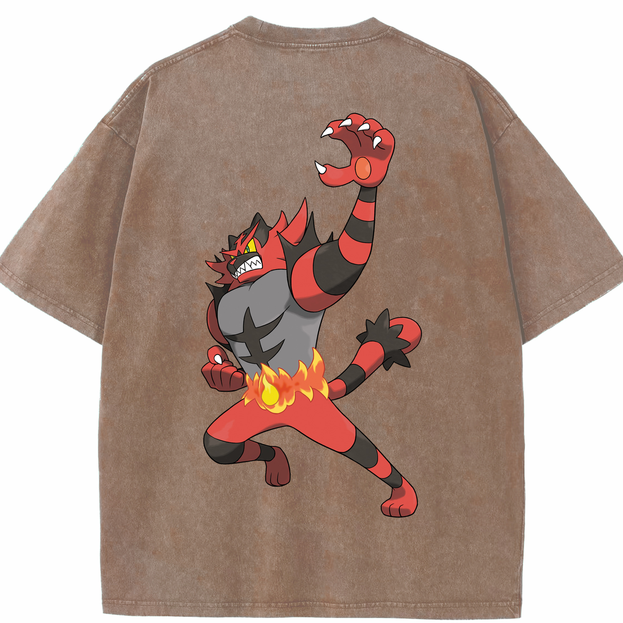 （画像用） ポケットモンスター Pokémon 綿100% ヴィンテージ風 半袖Tシャツ（背面プリント）