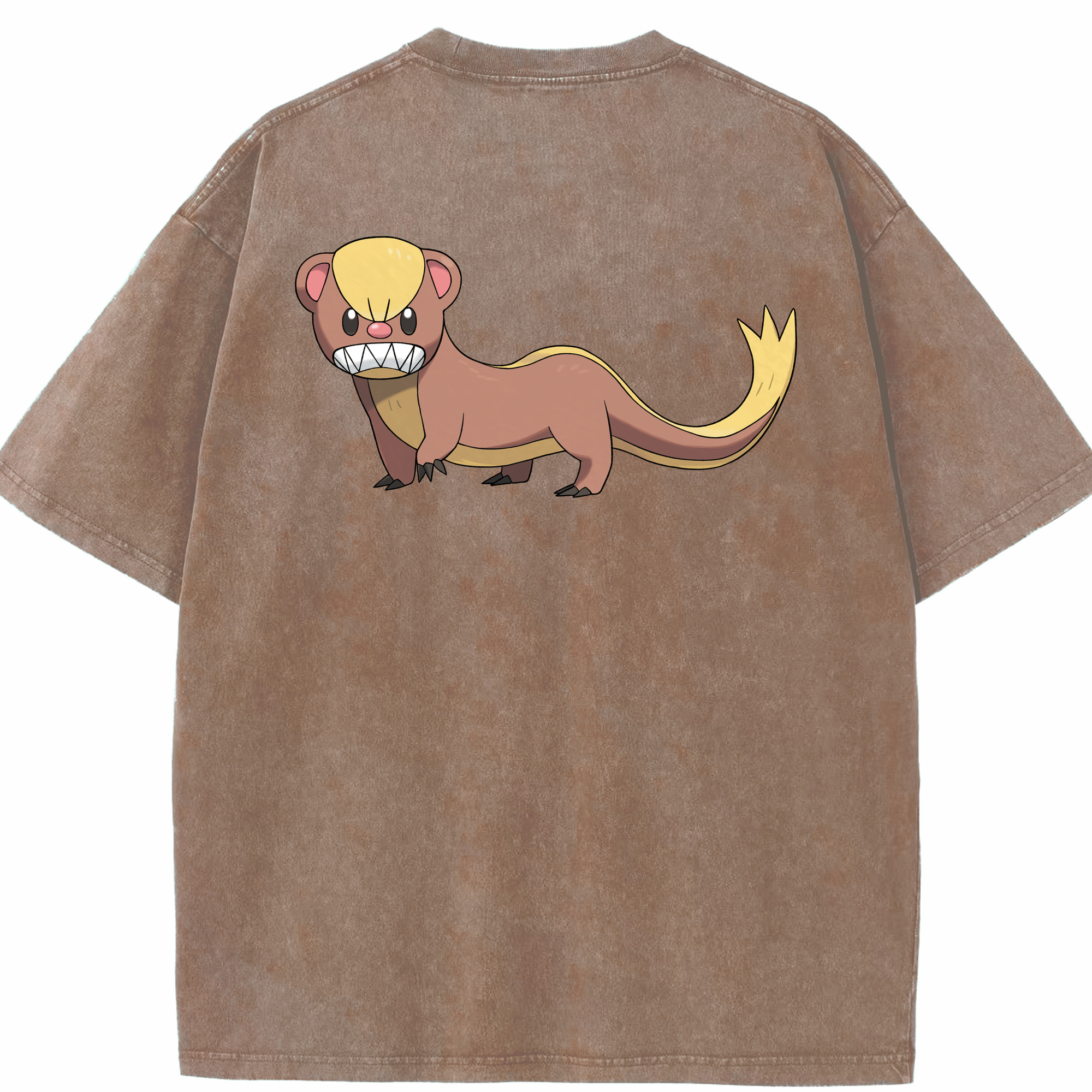 （画像用） ポケットモンスター Pokémon 綿100% ヴィンテージ風 半袖Tシャツ（背面プリント）