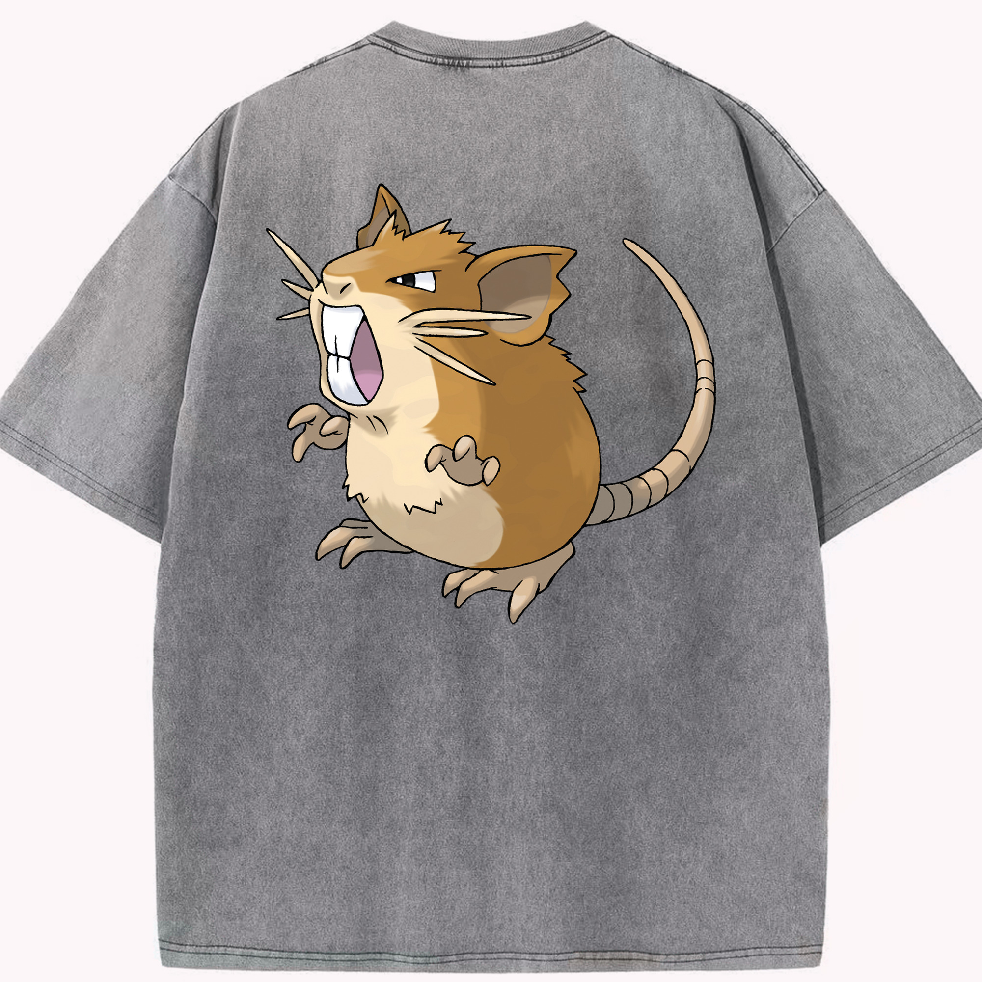 （画像用） ポケットモンスター Pokémon 綿100% ヴィンテージ風 半袖Tシャツ（背面プリント）
