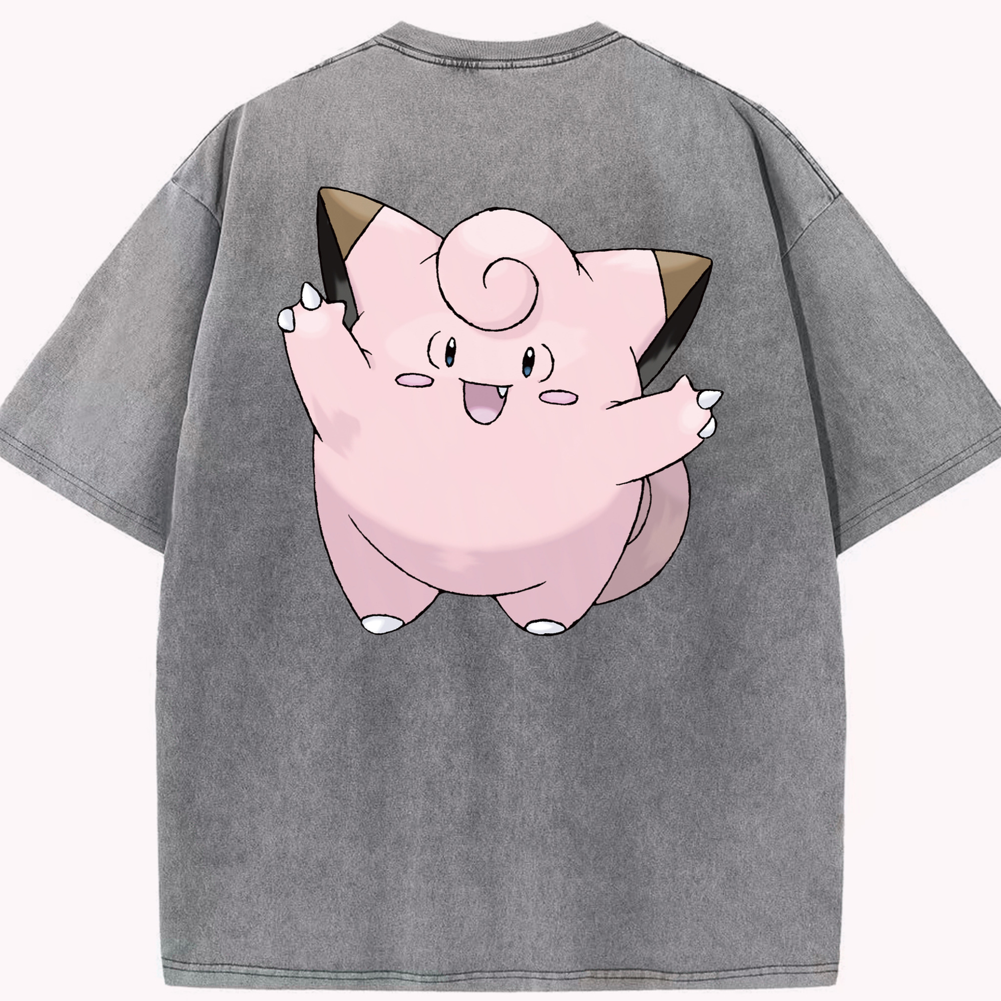 （画像用） ポケットモンスター Pokémon 綿100% ヴィンテージ風 半袖Tシャツ（背面プリント）