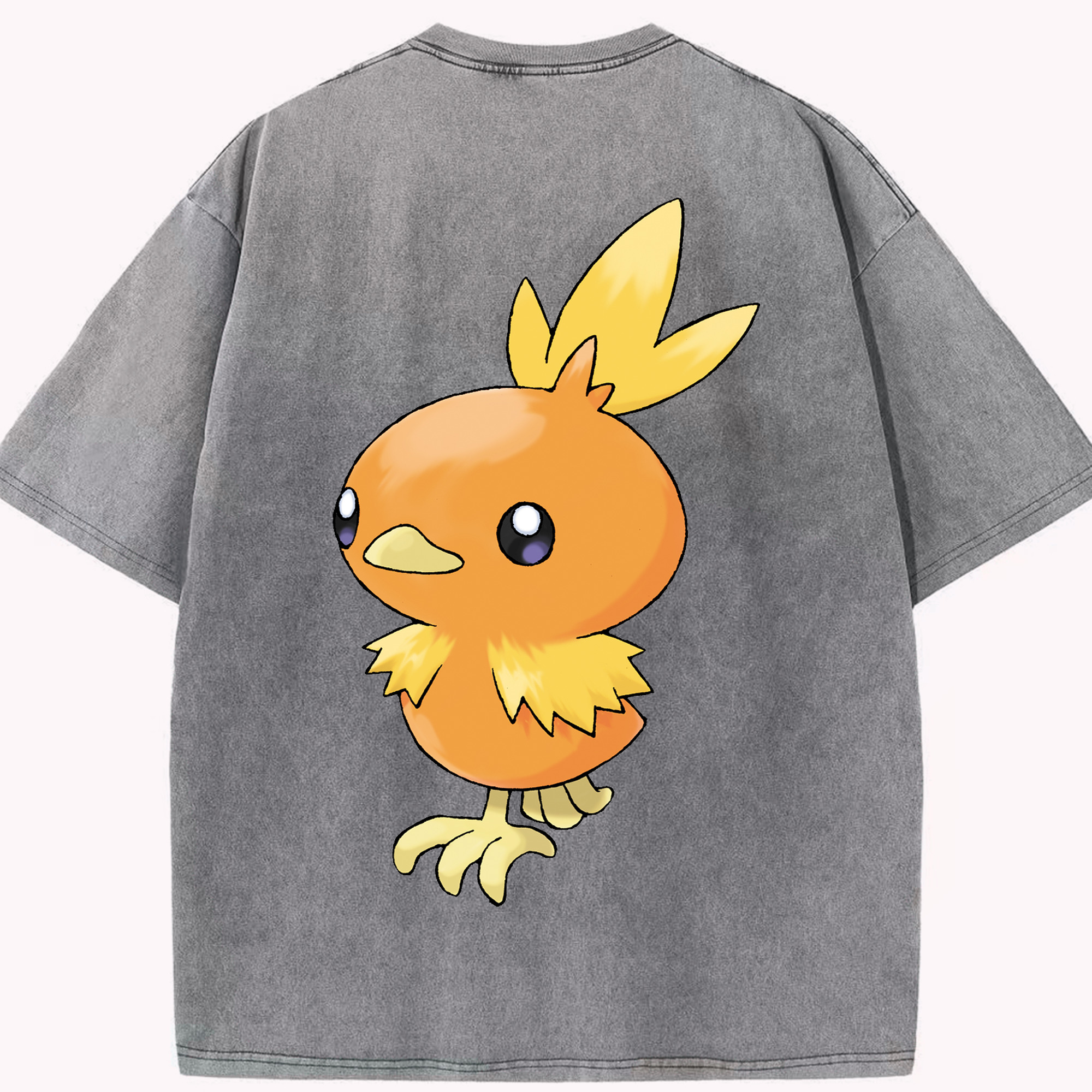 （画像用） ポケットモンスター Pokémon 綿100% ヴィンテージ風 半袖Tシャツ（背面プリント）