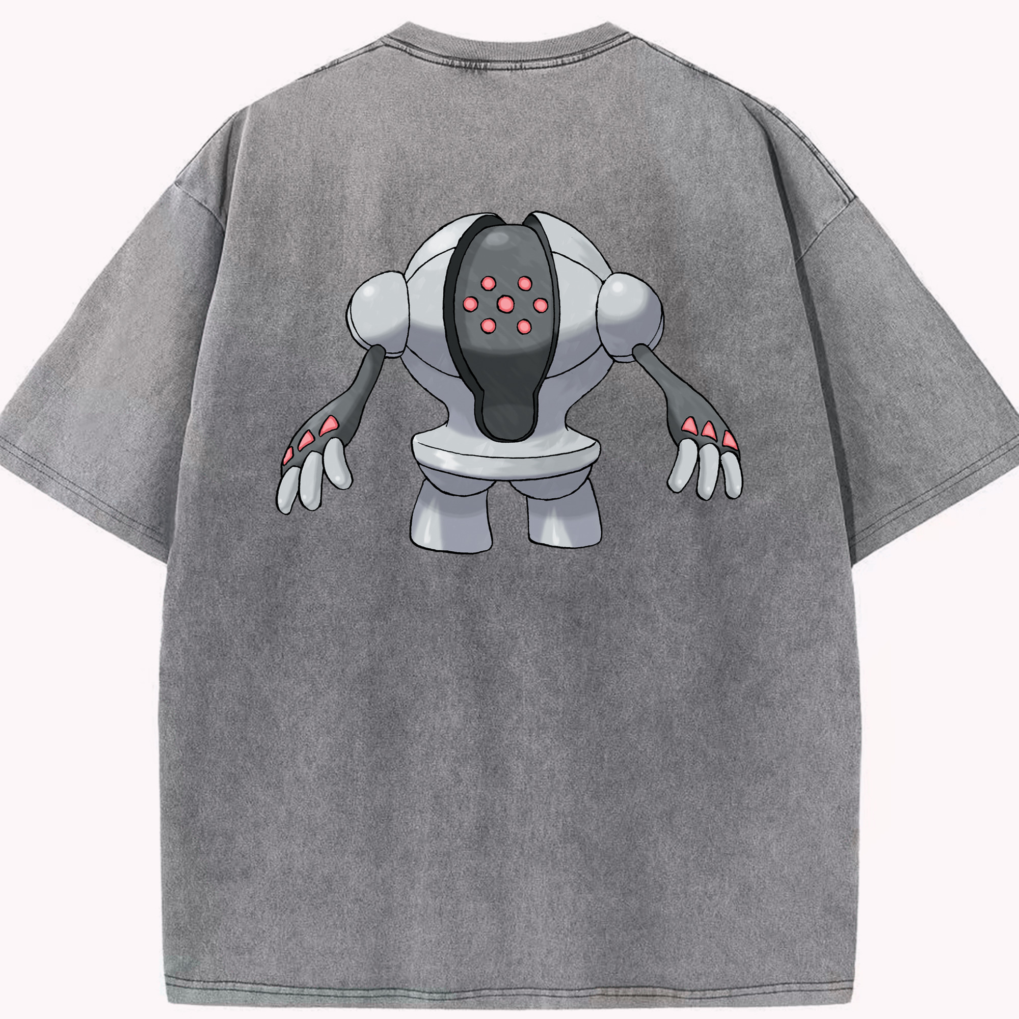 （画像用） ポケットモンスター Pokémon 綿100% ヴィンテージ風 半袖Tシャツ（背面プリント）