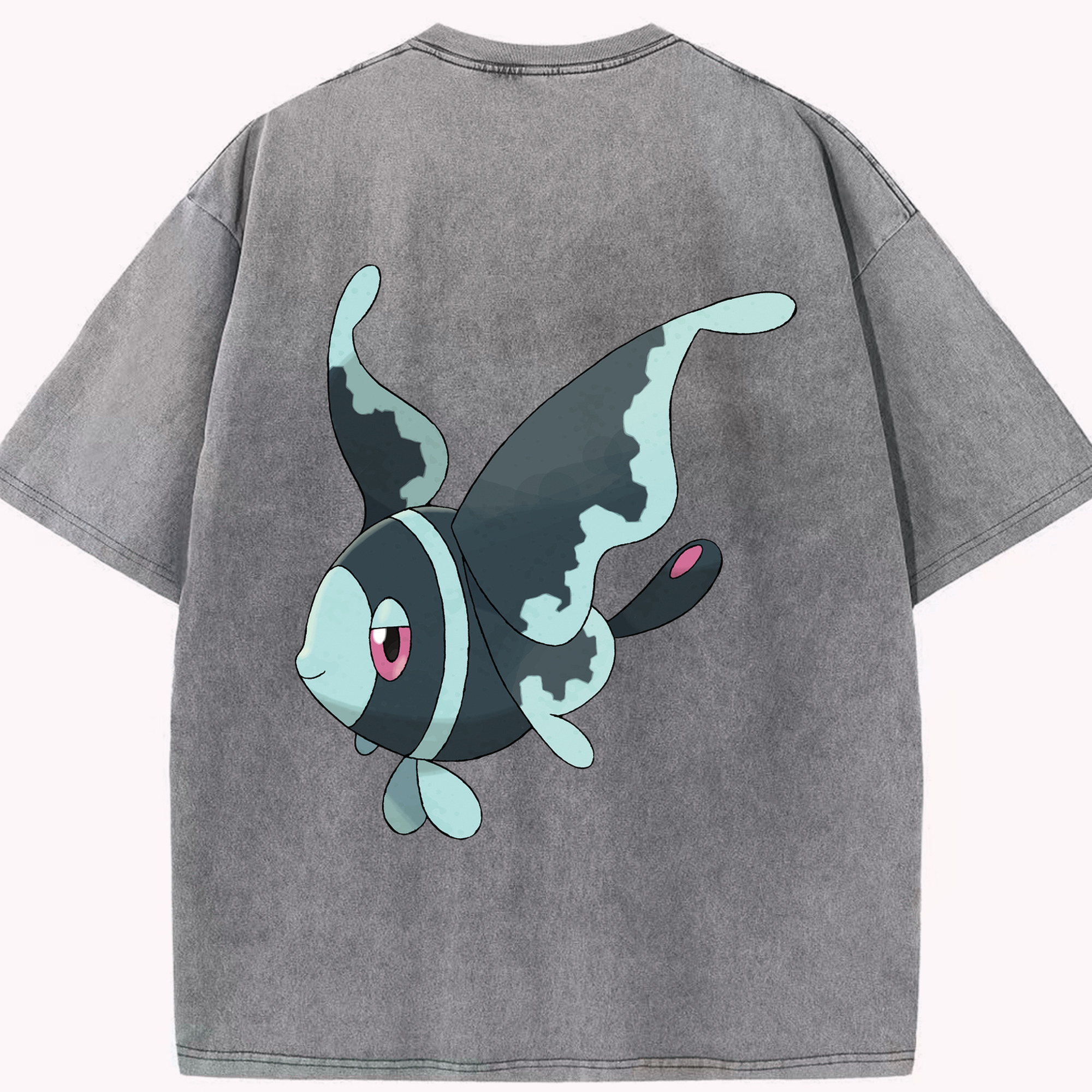 （画像用） ポケットモンスター Pokémon 綿100% ヴィンテージ風 半袖Tシャツ（背面プリント）
