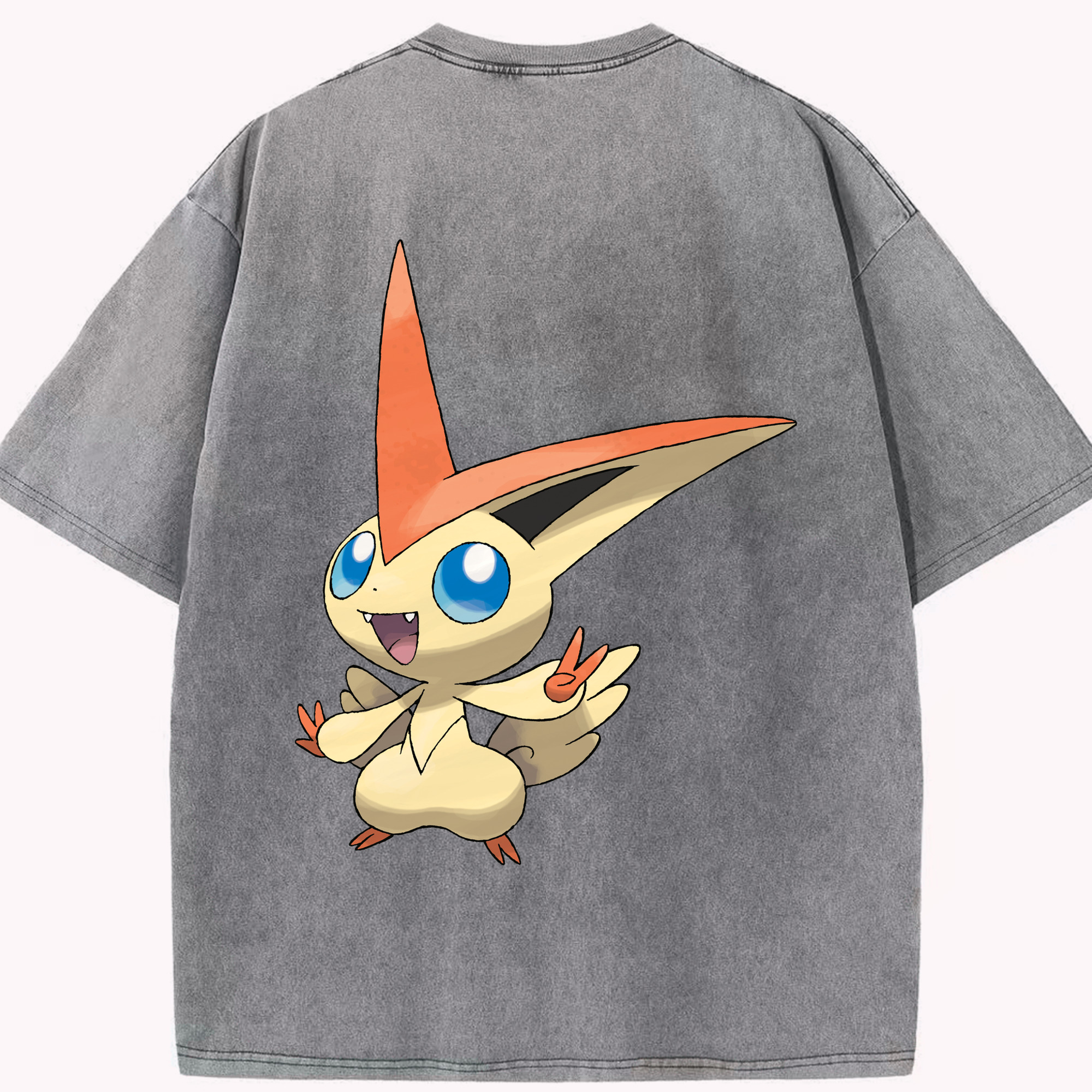 （画像用） ポケットモンスター Pokémon 綿100% ヴィンテージ風 半袖Tシャツ（背面プリント）