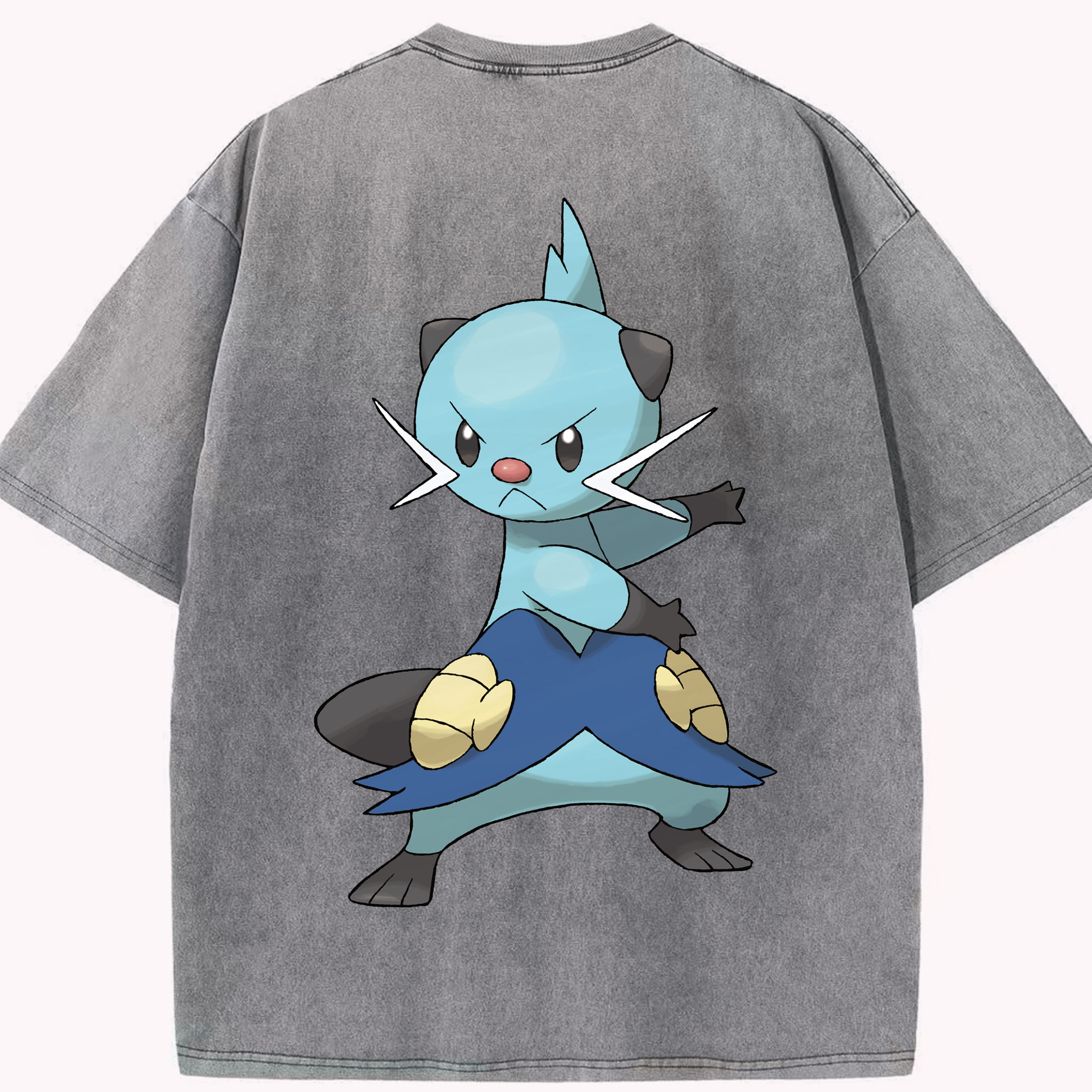 （画像用） ポケットモンスター Pokémon 綿100% ヴィンテージ風 半袖Tシャツ（背面プリント）