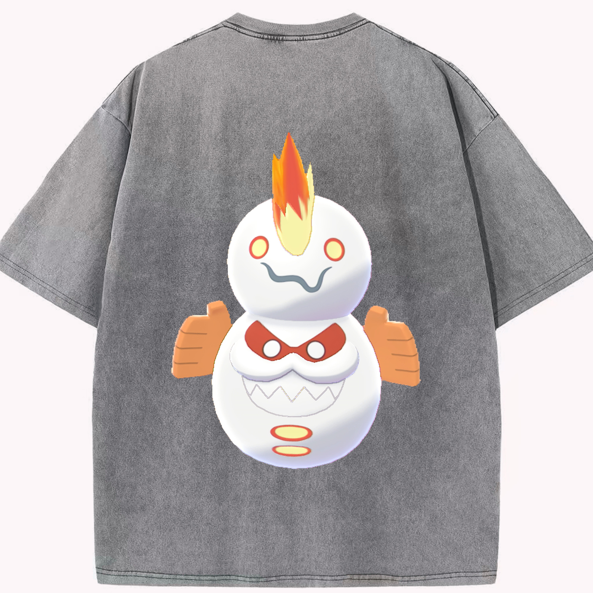 （画像用） ポケットモンスター Pokémon 綿100% ヴィンテージ風 半袖Tシャツ（背面プリント）