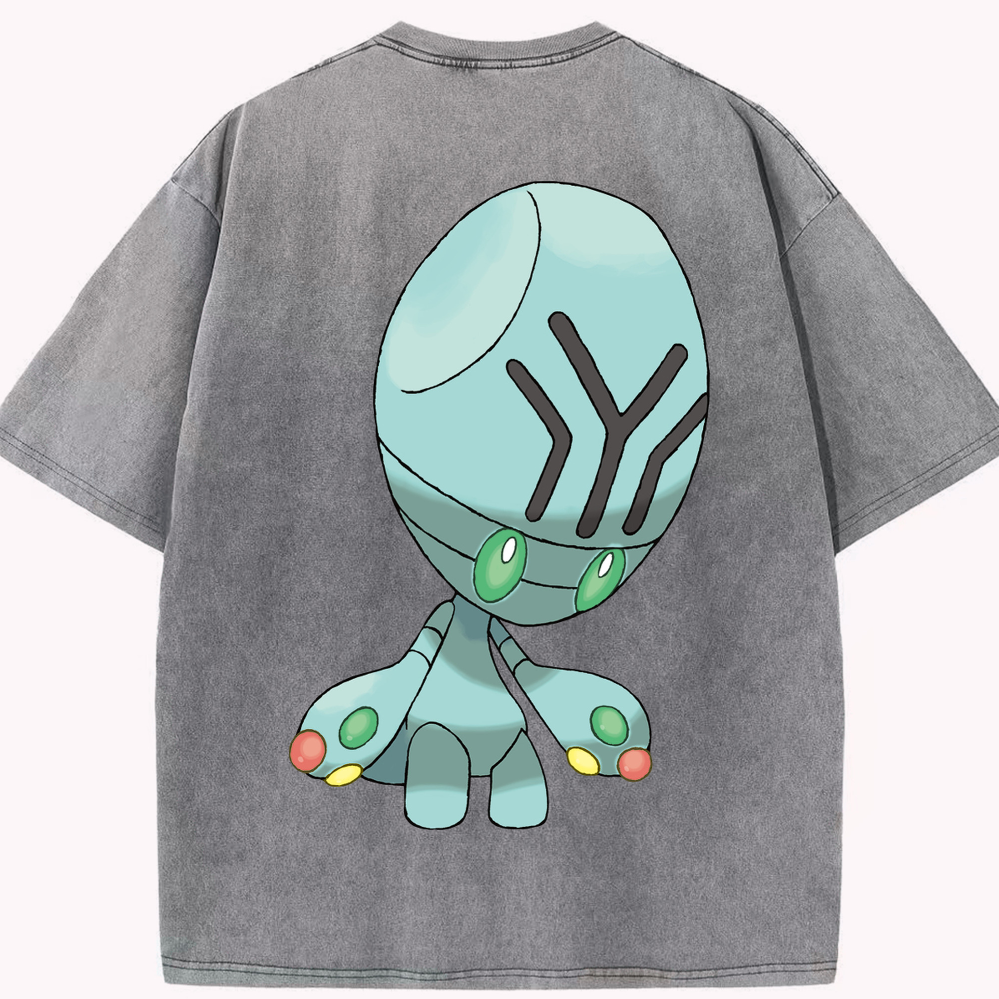 （画像用） ポケットモンスター Pokémon 綿100% ヴィンテージ風 半袖Tシャツ（背面プリント）