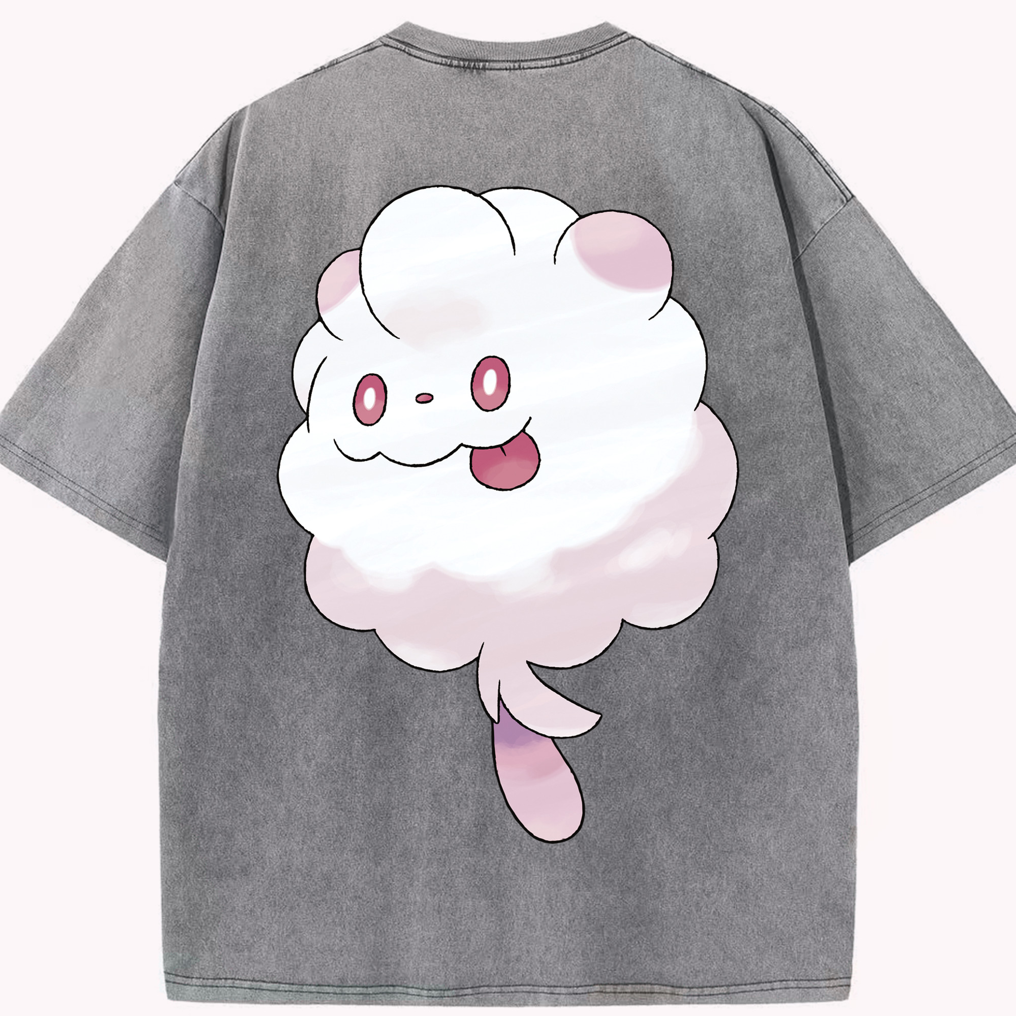 （画像用） ポケットモンスター Pokémon 綿100% ヴィンテージ風 半袖Tシャツ（背面プリント）