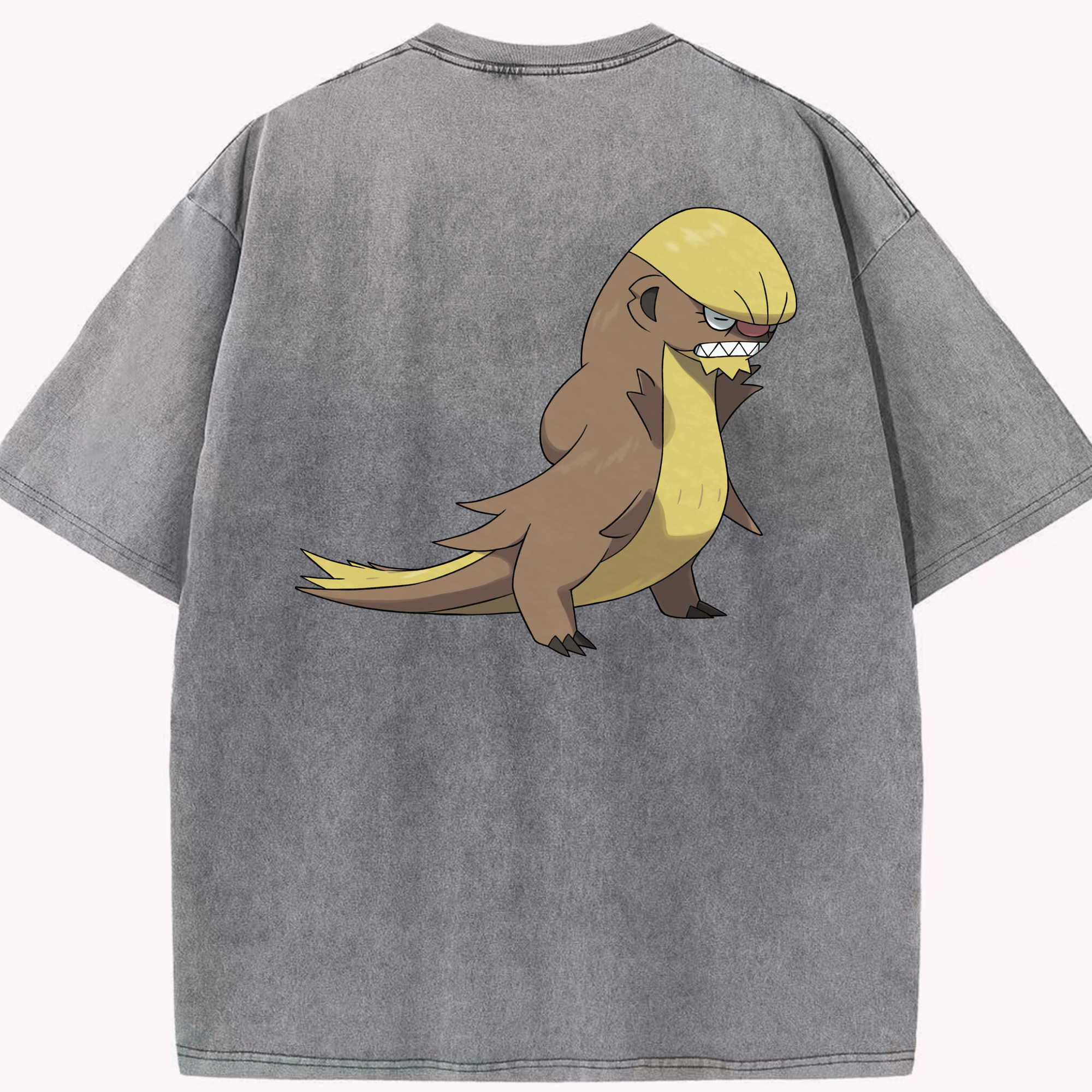 （画像用） ポケットモンスター Pokémon 綿100% ヴィンテージ風 半袖Tシャツ（背面プリント）