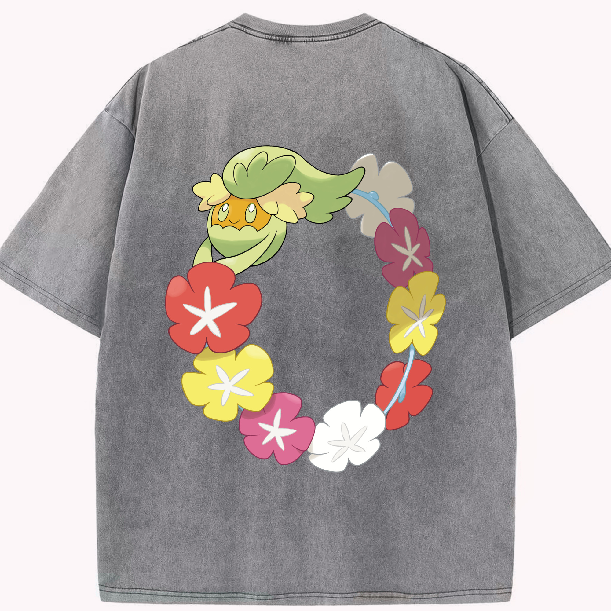 （画像用） ポケットモンスター Pokémon 綿100% ヴィンテージ風 半袖Tシャツ（背面プリント）