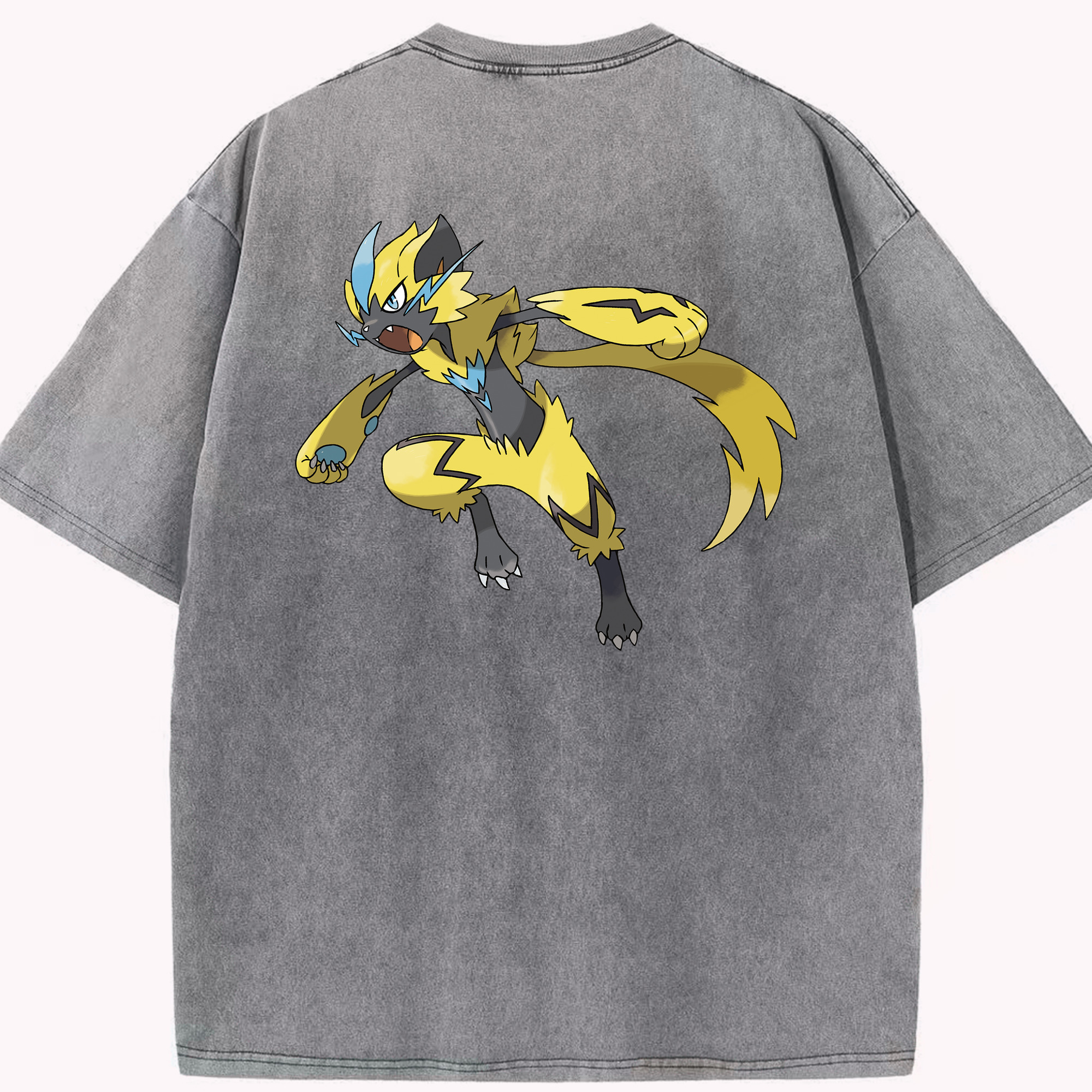 （画像用） ポケットモンスター Pokémon 綿100% ヴィンテージ風 半袖Tシャツ（背面プリント）