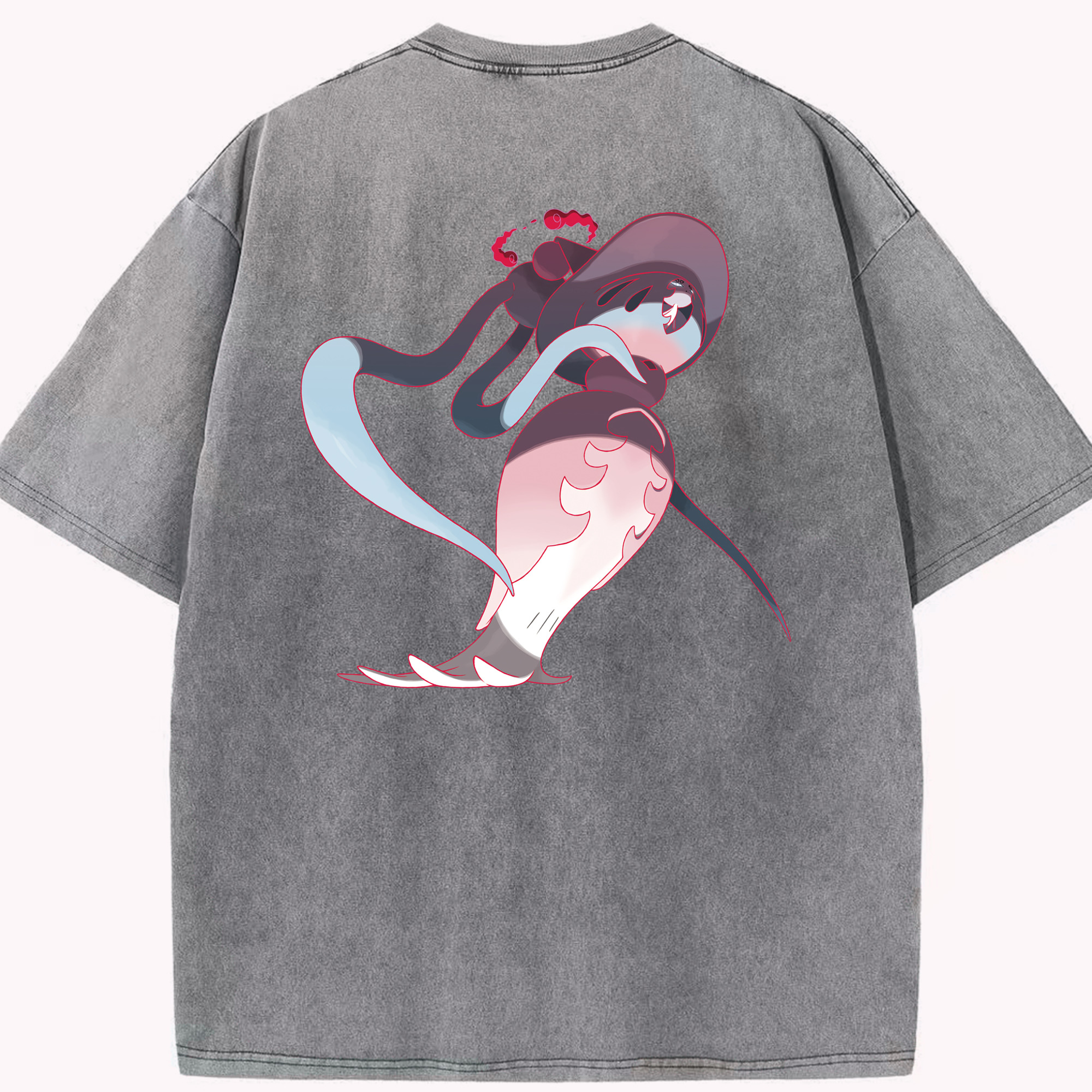 （画像用） ポケットモンスター Pokémon 綿100% ヴィンテージ風 半袖Tシャツ（背面プリント）