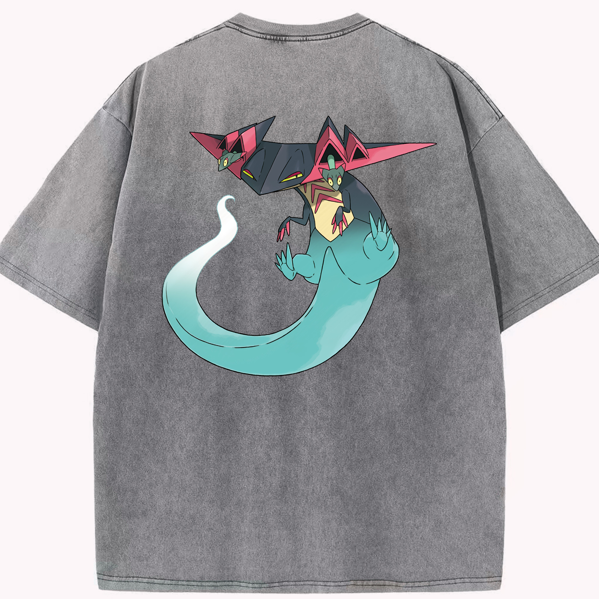 （画像用） ポケットモンスター Pokémon 綿100% ヴィンテージ風 半袖Tシャツ（背面プリント）