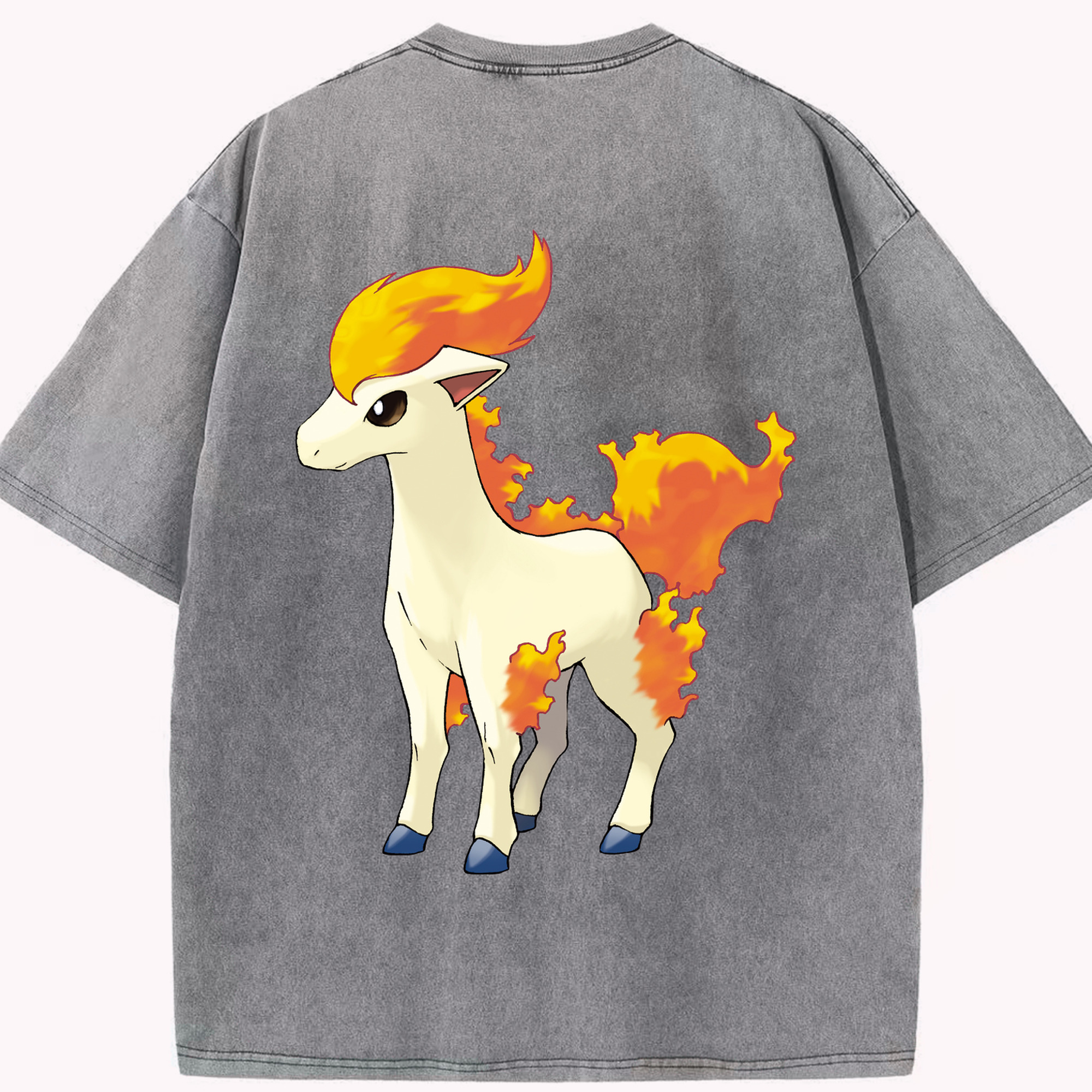 （画像用） ポケットモンスター Pokémon 綿100% ヴィンテージ風 半袖Tシャツ（背面プリント）