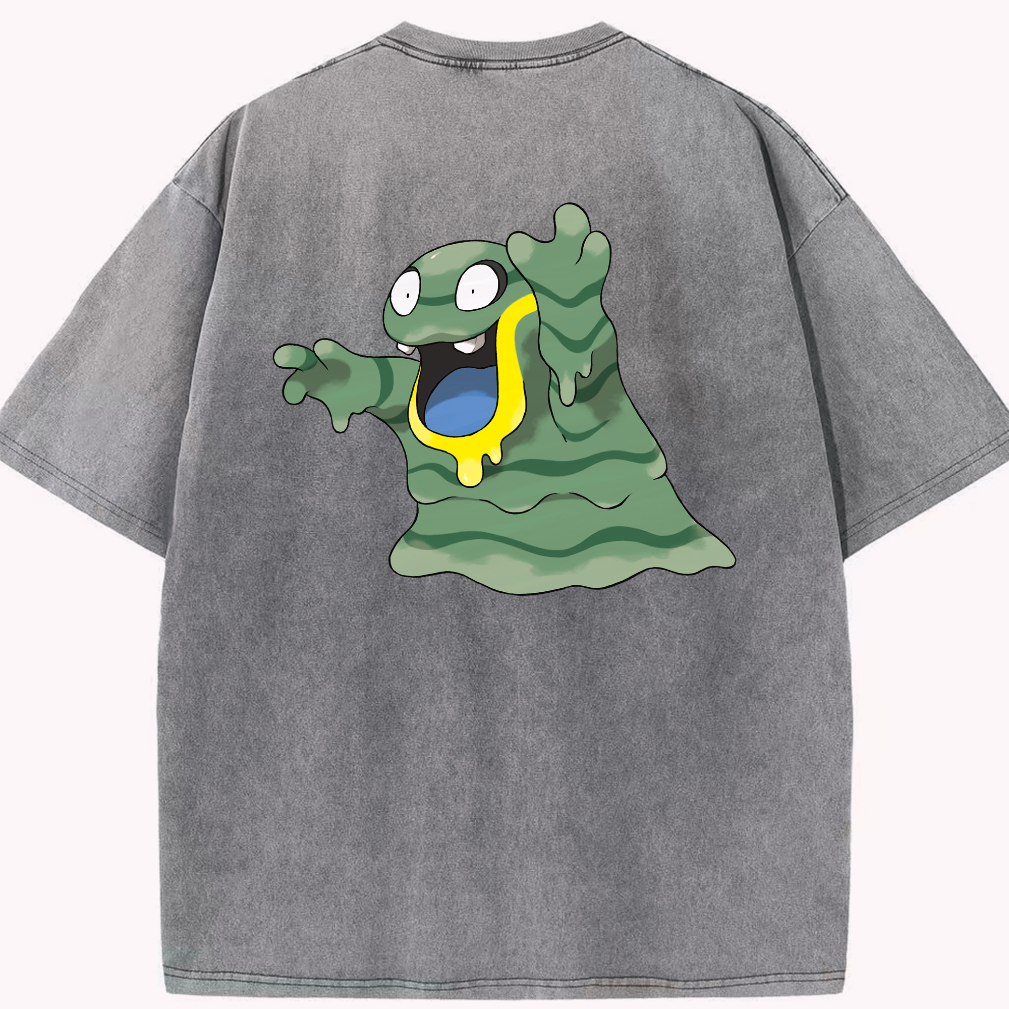 （画像用） ポケットモンスター Pokémon 綿100% ヴィンテージ風 半袖Tシャツ（背面プリント）