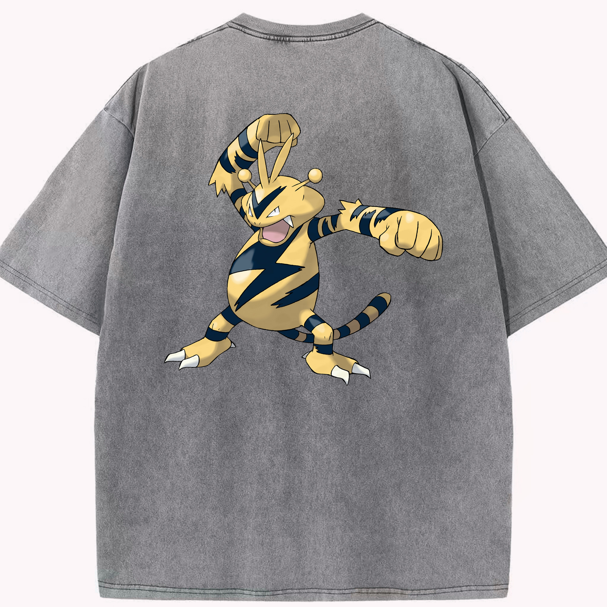 （画像用） ポケットモンスター Pokémon 綿100% ヴィンテージ風 半袖Tシャツ（背面プリント）