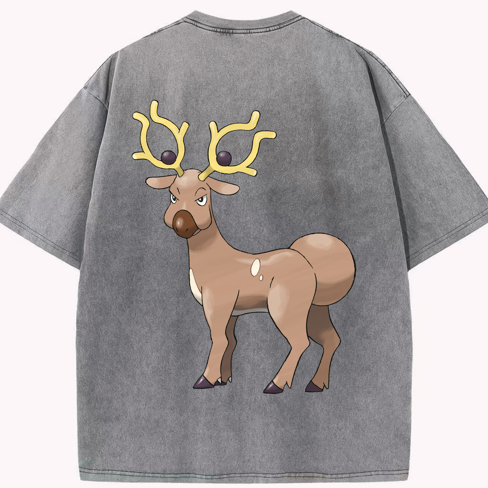（画像用） ポケットモンスター Pokémon 綿100% ヴィンテージ風 半袖Tシャツ（背面プリント）