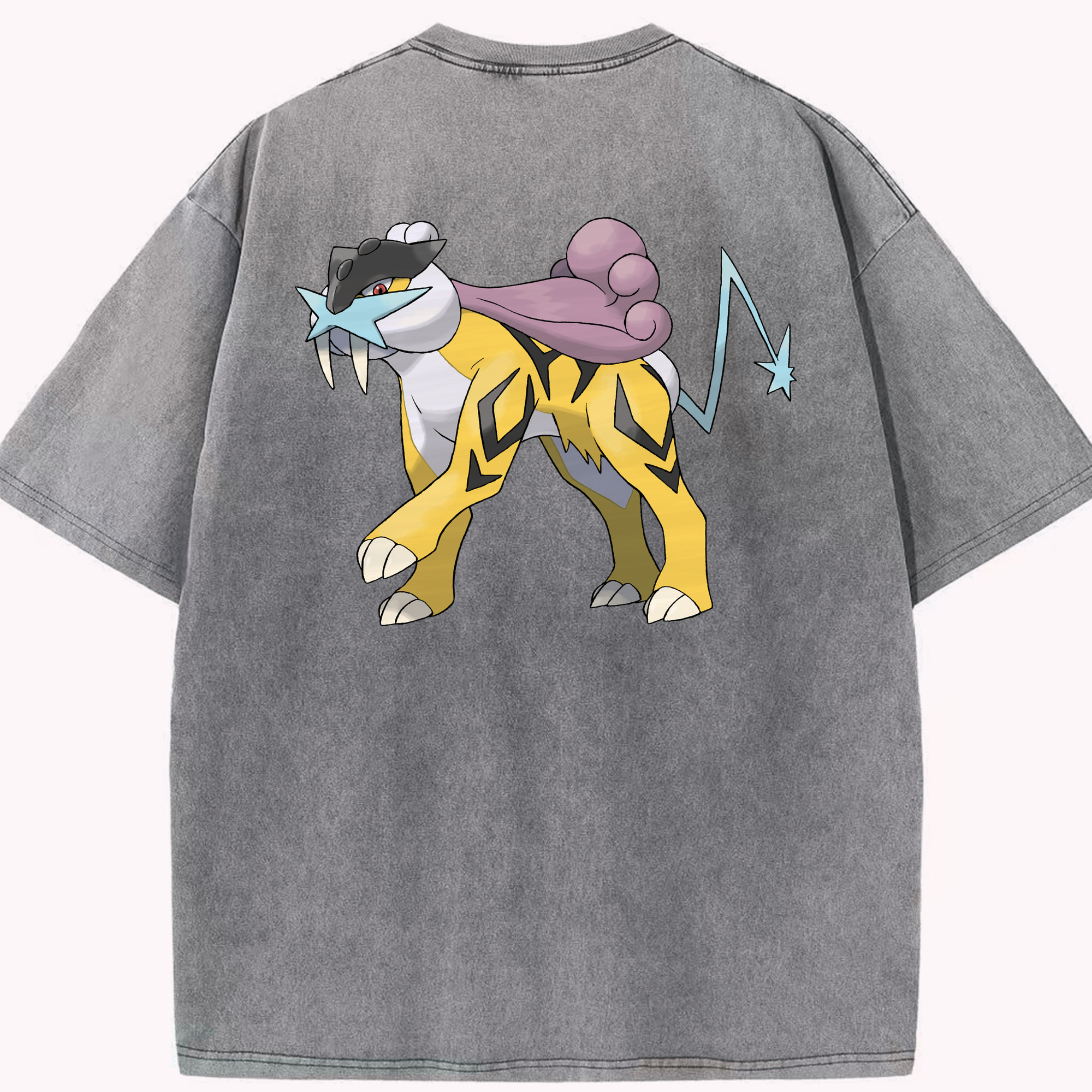 （画像用） ポケットモンスター Pokémon 綿100% ヴィンテージ風 半袖Tシャツ（背面プリント）