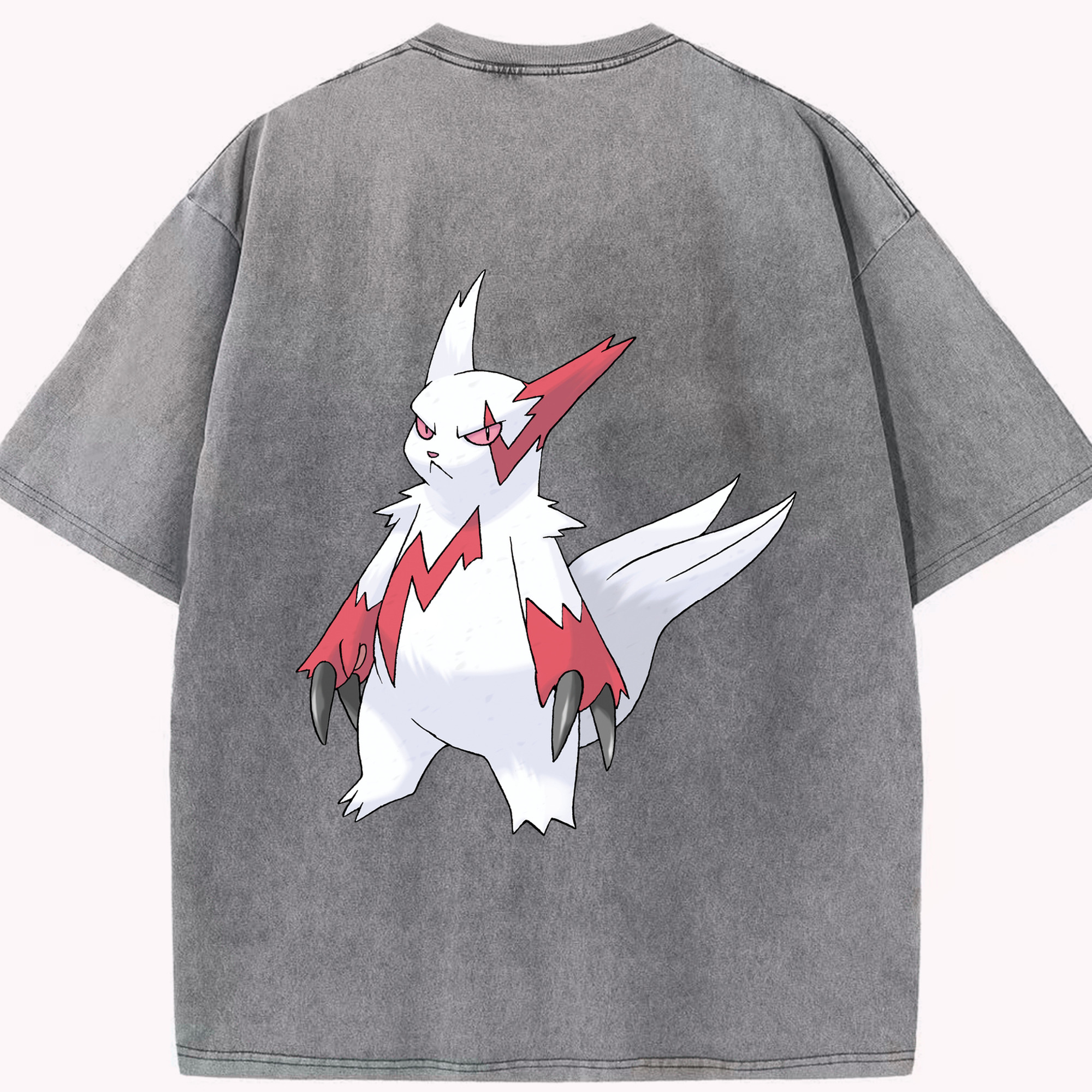 （画像用） ポケットモンスター Pokémon 綿100% ヴィンテージ風 半袖Tシャツ（背面プリント）