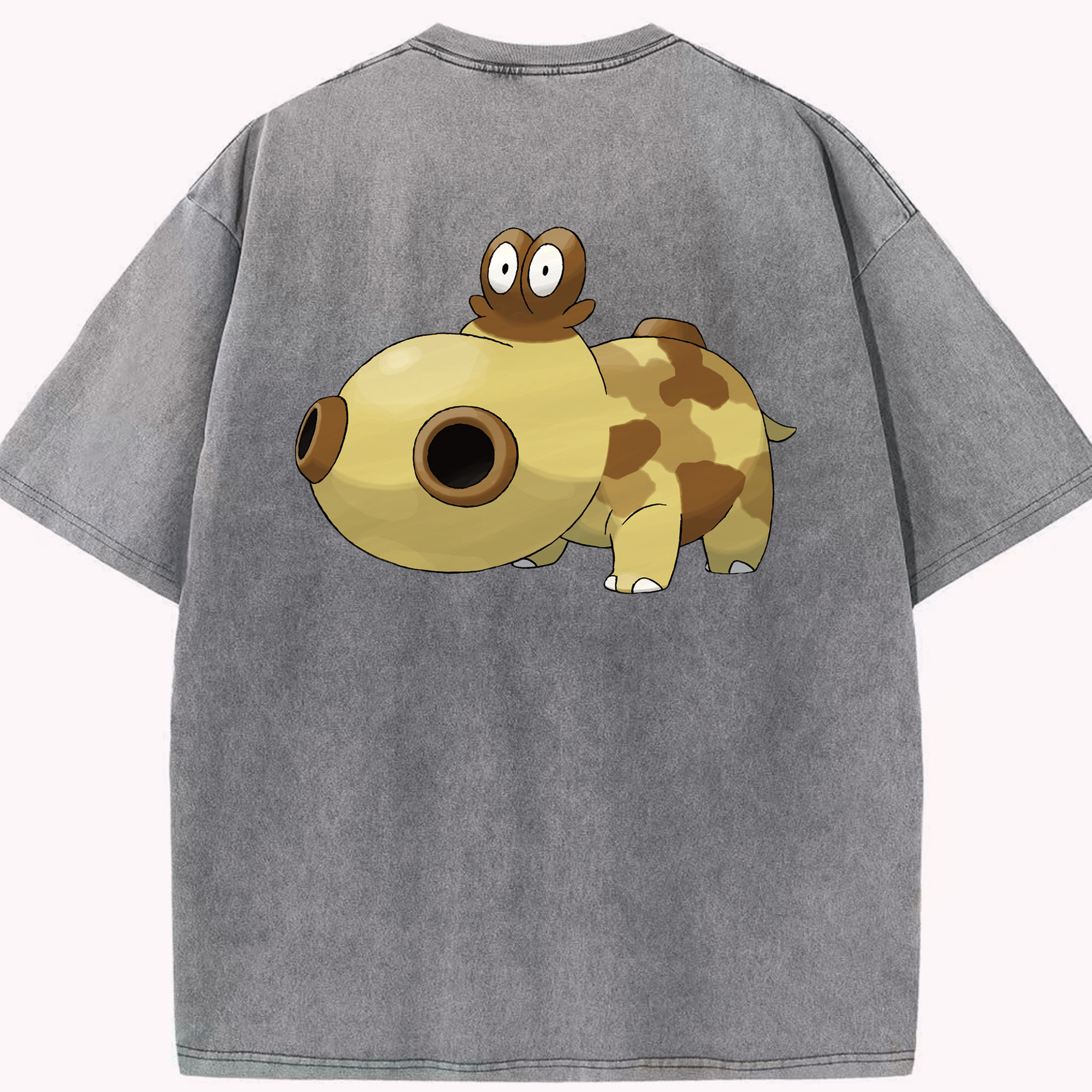 （画像用） ポケットモンスター Pokémon 綿100% ヴィンテージ風 半袖Tシャツ（背面プリント）