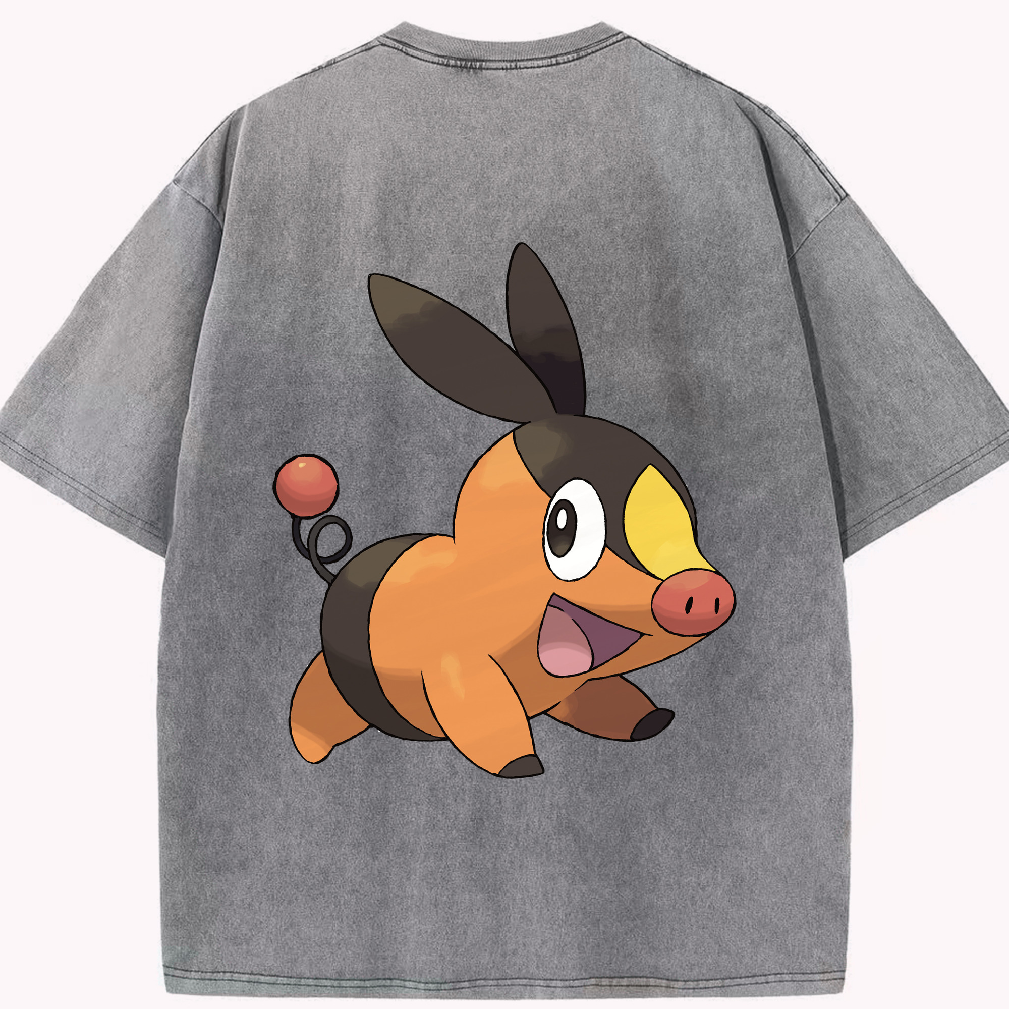 （画像用） ポケットモンスター Pokémon 綿100% ヴィンテージ風 半袖Tシャツ（背面プリント）