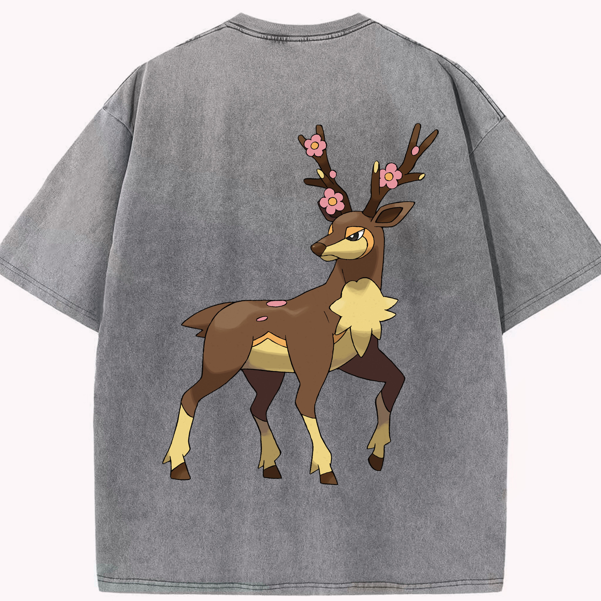 （画像用） ポケットモンスター Pokémon 綿100% ヴィンテージ風 半袖Tシャツ（背面プリント）