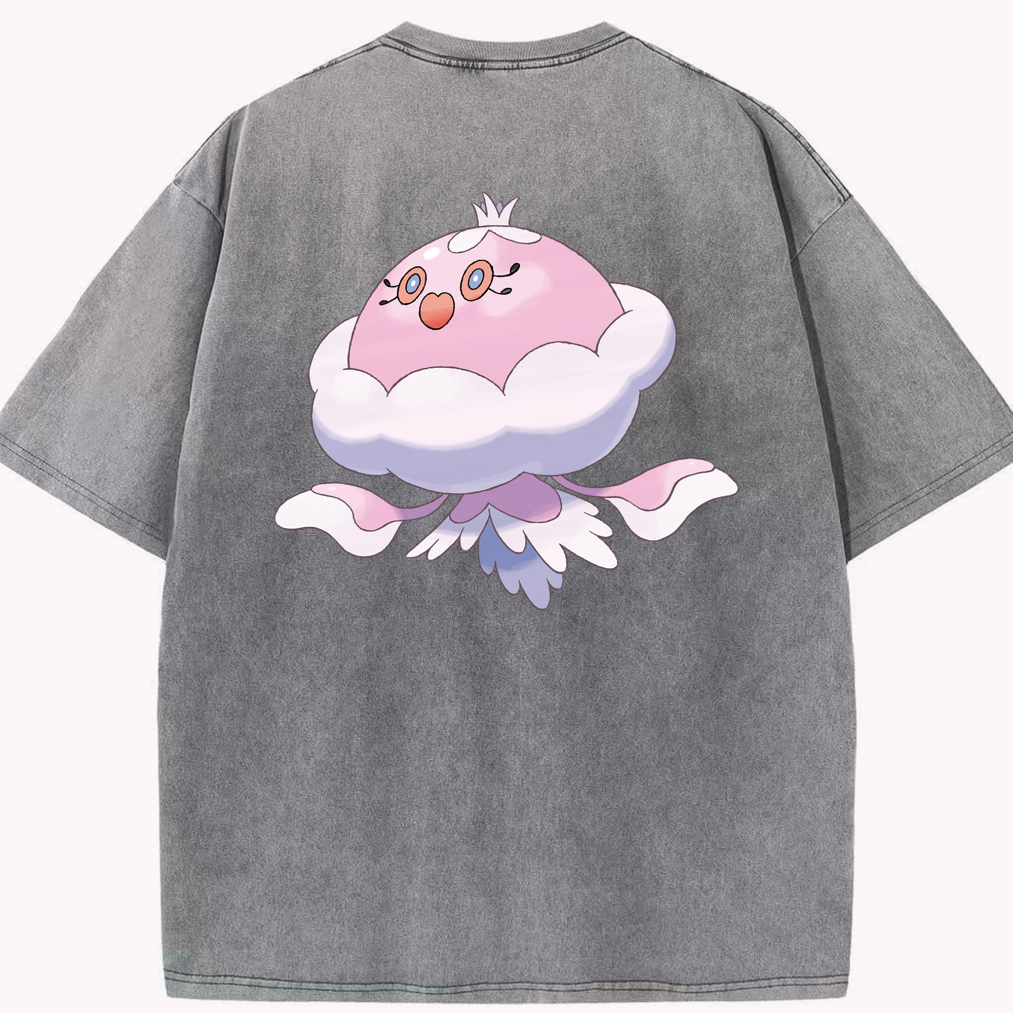（画像用） ポケットモンスター Pokémon 綿100% ヴィンテージ風 半袖Tシャツ（背面プリント）