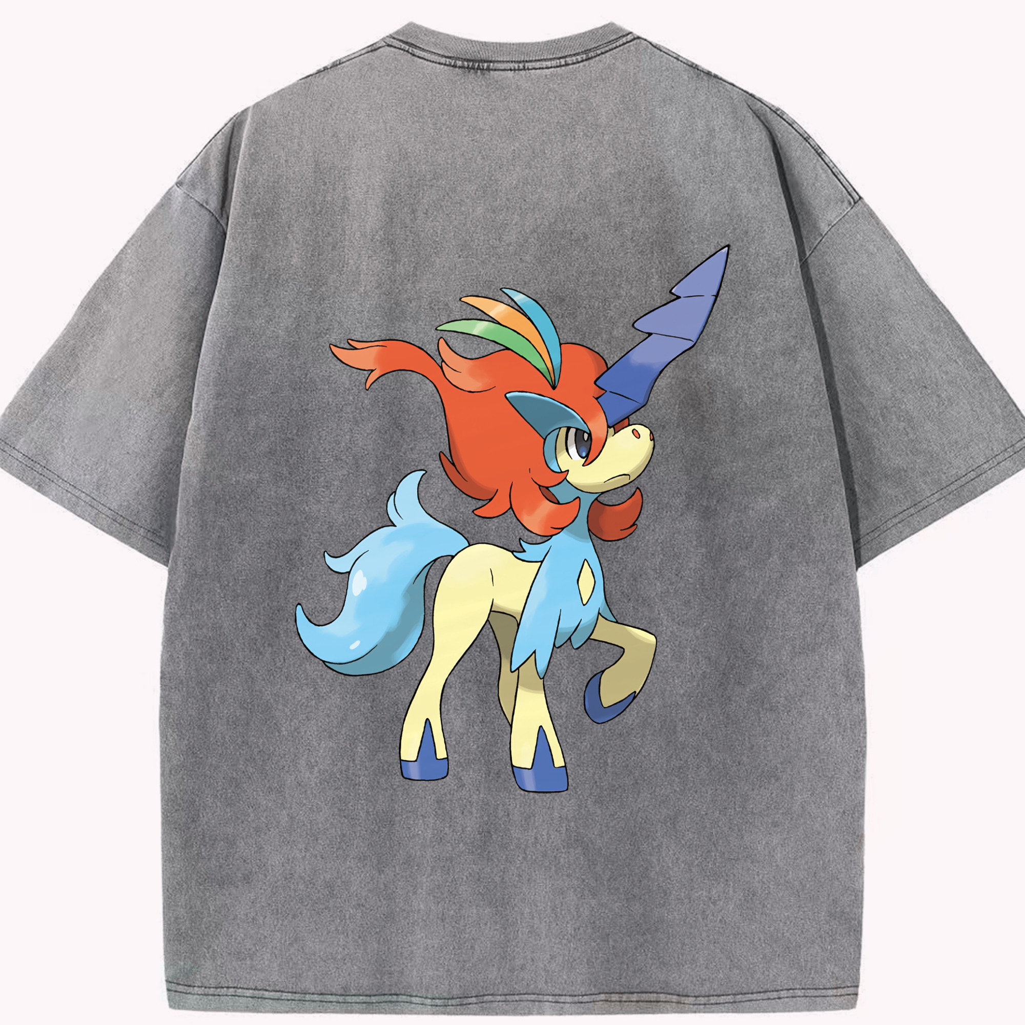 （画像用） ポケットモンスター Pokémon 綿100% ヴィンテージ風 半袖Tシャツ（背面プリント）