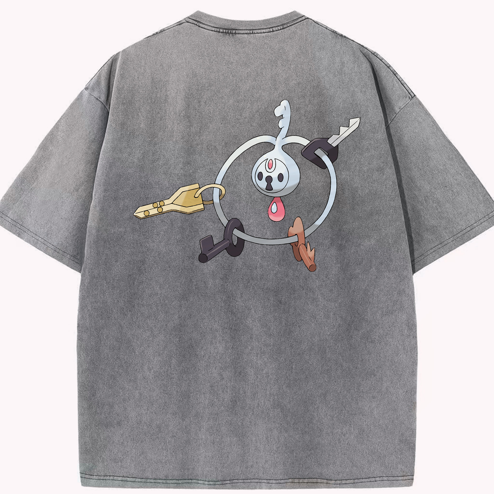 （画像用） ポケットモンスター Pokémon 綿100% ヴィンテージ風 半袖Tシャツ（背面プリント）