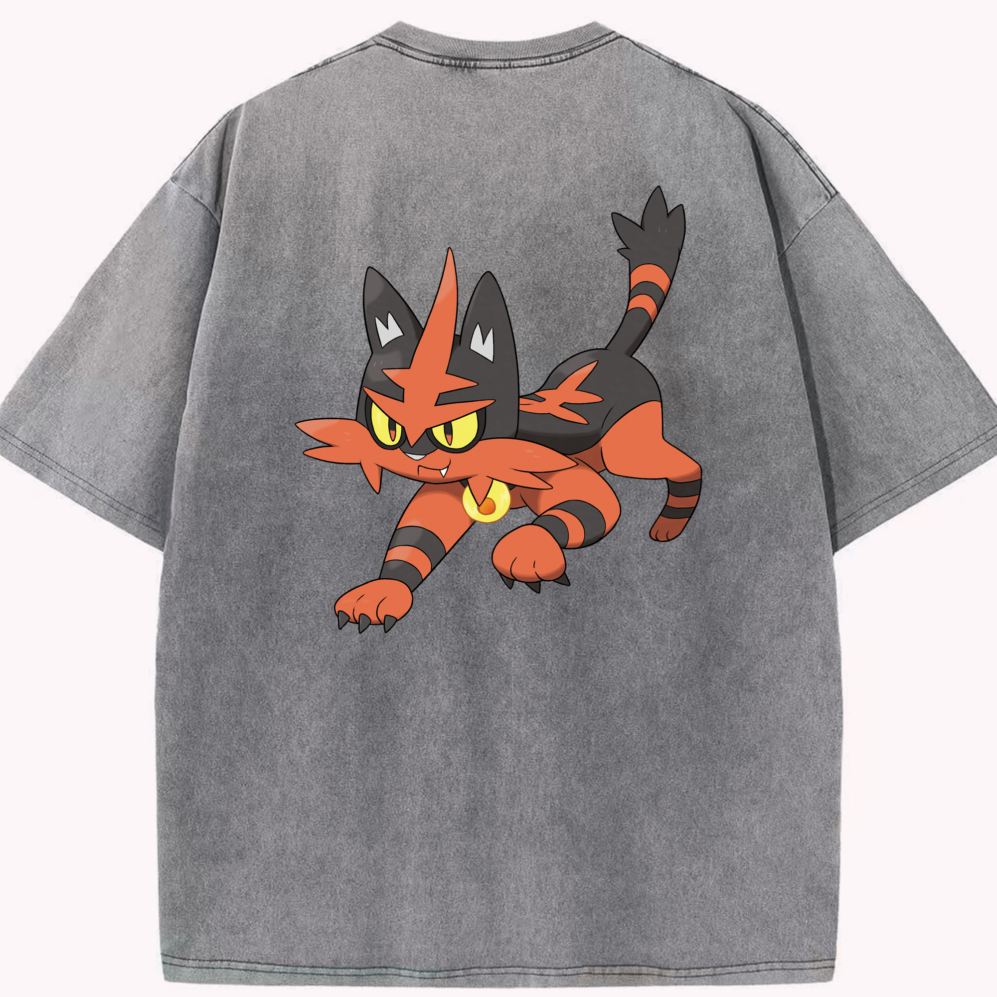 （画像用） ポケットモンスター Pokémon 綿100% ヴィンテージ風 半袖Tシャツ（背面プリント）