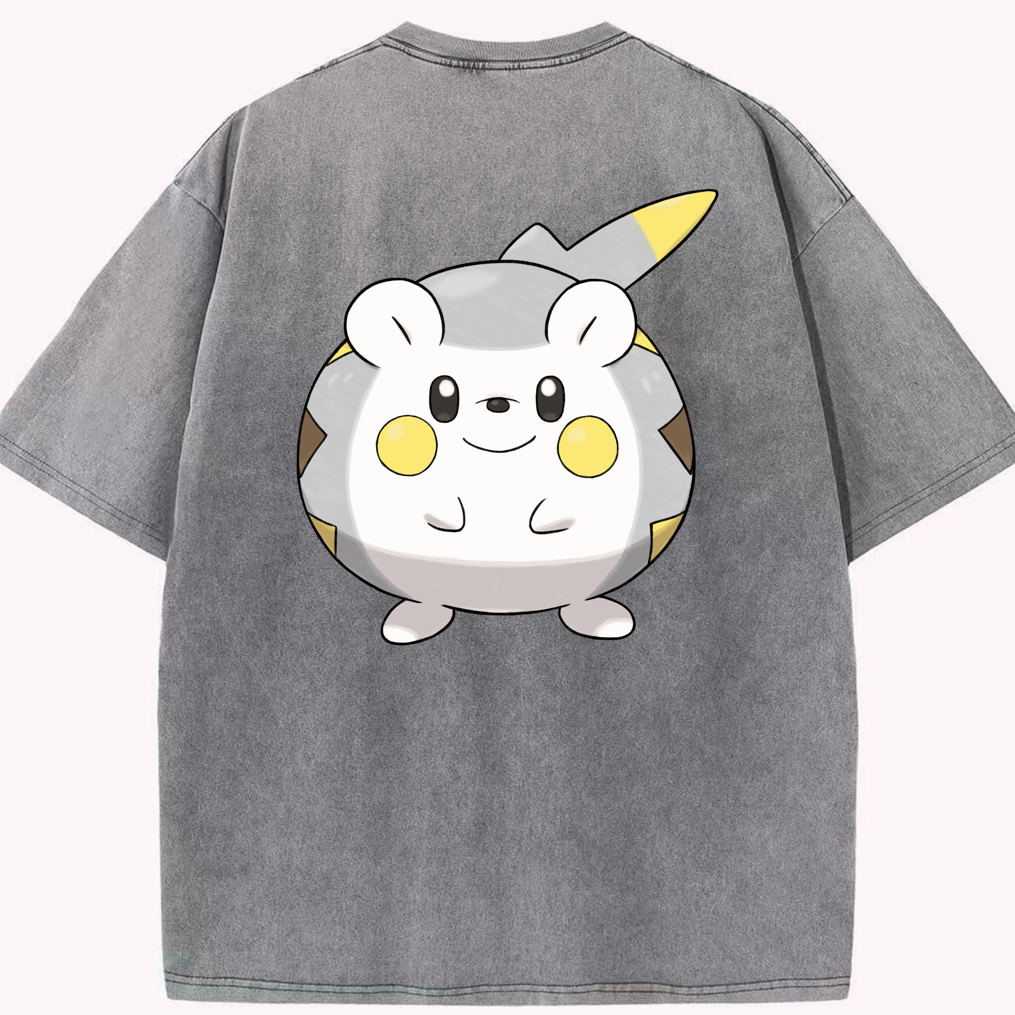 （画像用） ポケットモンスター Pokémon 綿100% ヴィンテージ風 半袖Tシャツ（背面プリント）