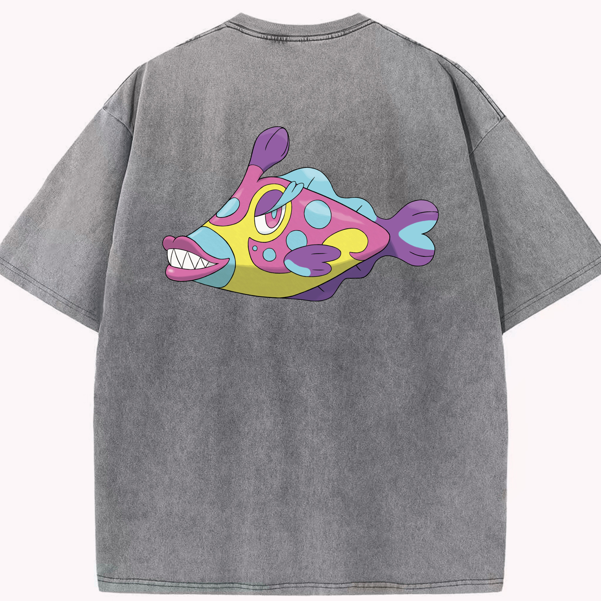 （画像用） ポケットモンスター Pokémon 綿100% ヴィンテージ風 半袖Tシャツ（背面プリント）