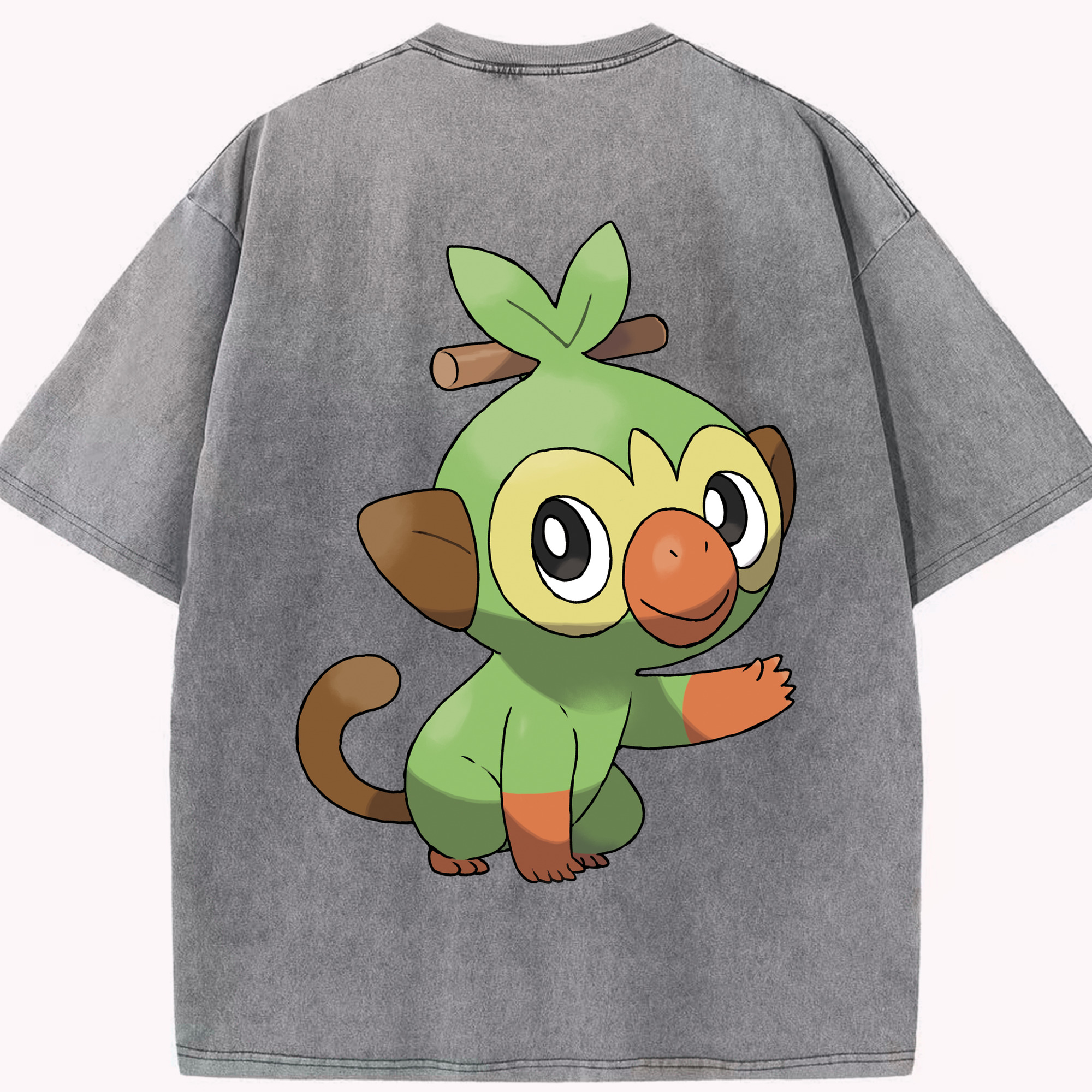 （画像用） ポケットモンスター Pokémon 綿100% ヴィンテージ風 半袖Tシャツ（背面プリント）