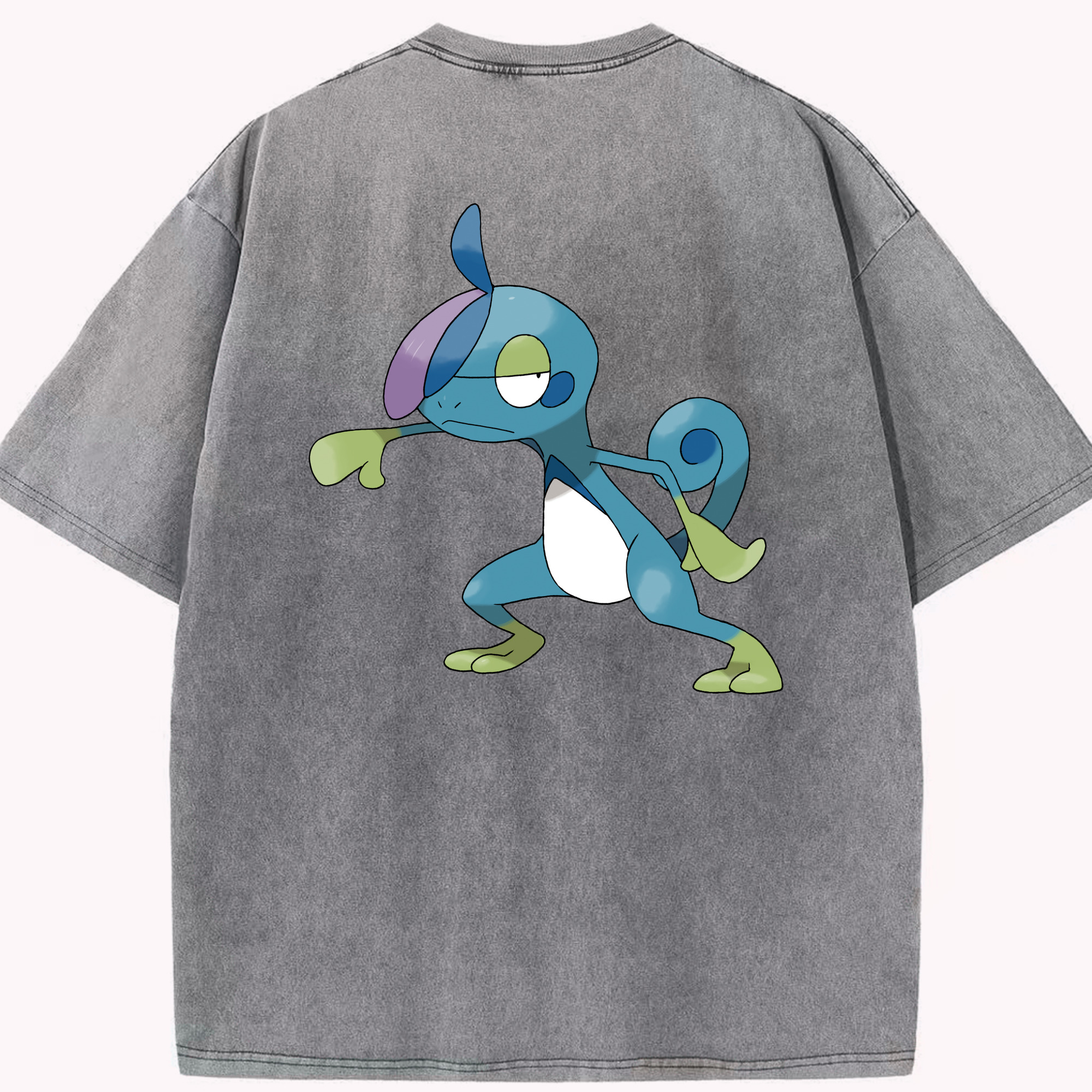 （画像用） ポケットモンスター Pokémon 綿100% ヴィンテージ風 半袖Tシャツ（背面プリント）