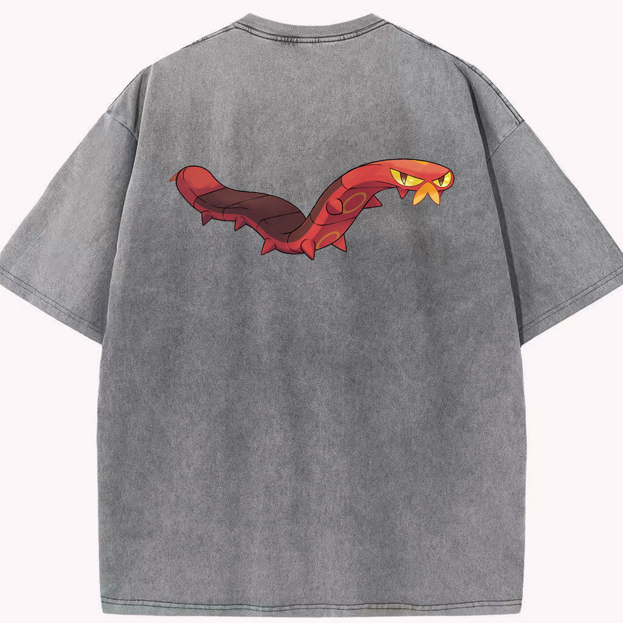 （画像用） ポケットモンスター Pokémon 綿100% ヴィンテージ風 半袖Tシャツ（背面プリント）